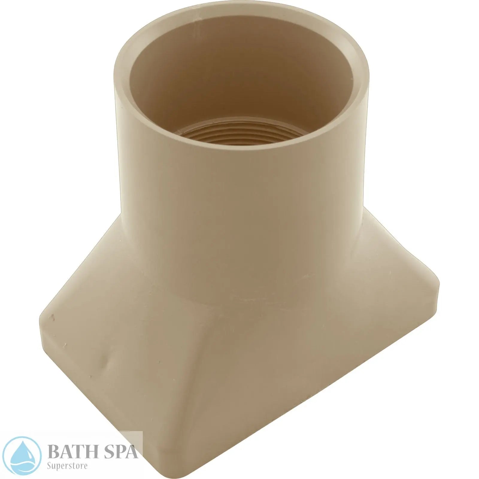 Waterway 2.25" x 4" Deck/Gutter Drain [2" Slip/FPT] [Beige] (640-2909-BEI) Pool Parts: Deck & Gutter Drains 640-2909-BEI-REVERSE