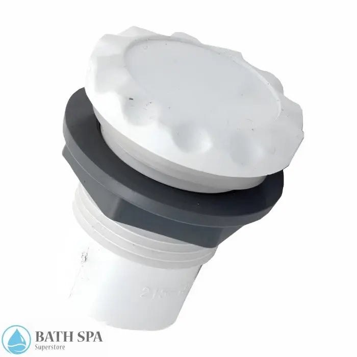 Waterway 1/2" Air Control [1-5/16" HS / 1-11/16" FD] [Straight Nut] [Deluxe Scalloped] [White] (660-3100) Spa Parts: Spa Air Controls 660-3100