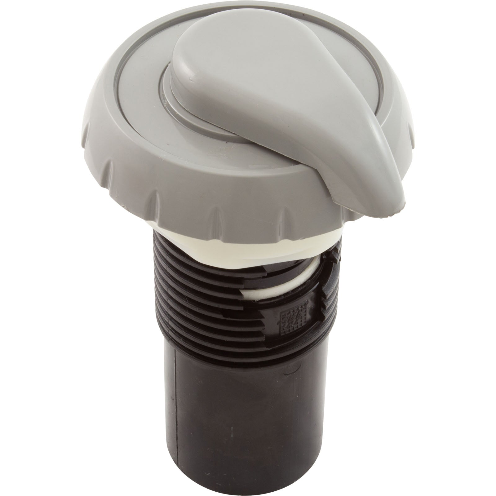 Waterway 1" Notched Air Control [1-5/8" HS, 2-3/4" FD] [Grey] (660-3577) Spa Parts: Spa Air Controls 660-3577