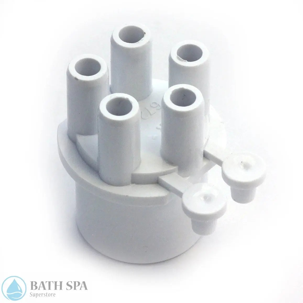 Waterway 5-Port Manifold [1" Spigot x (5) 3/8" Barb W/2 Plugs] (672-4100) PVC Plastic Fittings & Valves: Manifolds 672-4100