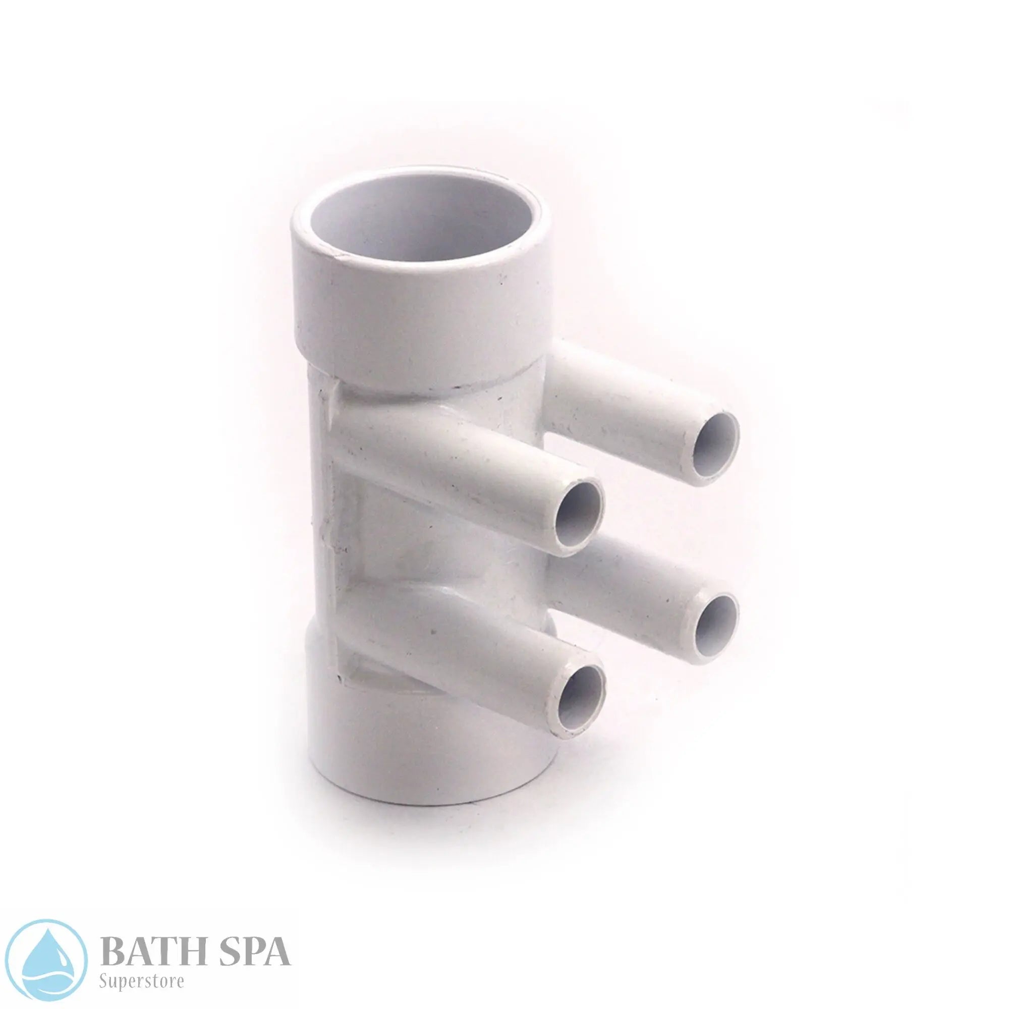 Waterway 4-Port Manifold [1-1/2" Slip x 1-1/2" Slip x (4) 3/4" Barb Shur-Grip] (672-4140) PVC Plastic Fittings & Valves: Manifolds 672-4140