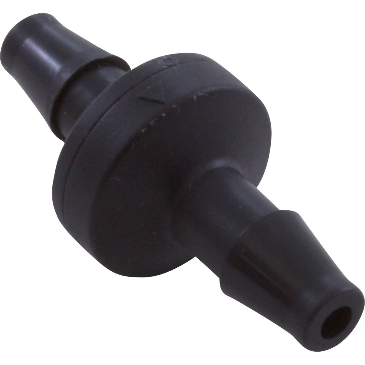 Check Valve, Ozone, AquaSunOzone, 1/4" Barb Kynar, Black 691