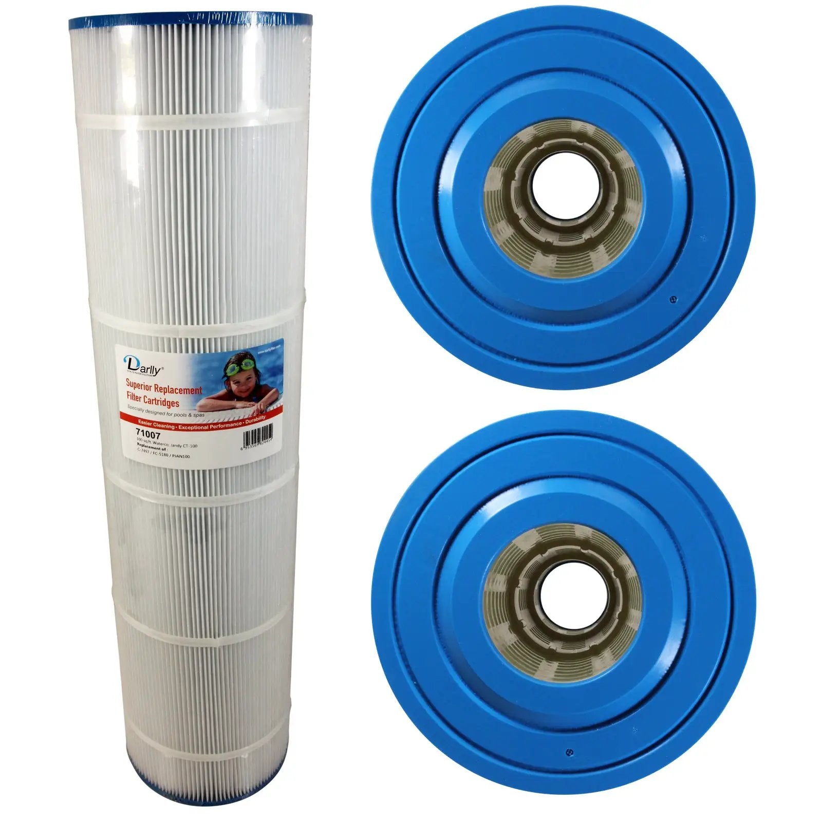 Darlly Spa & Pool Filter Cartridge 71007 (Filbur FC-5180) Premium OEM Quality Spa Filters: Replacement Cartridges - Filbur 7" Outside Diameter Cartridge 71007