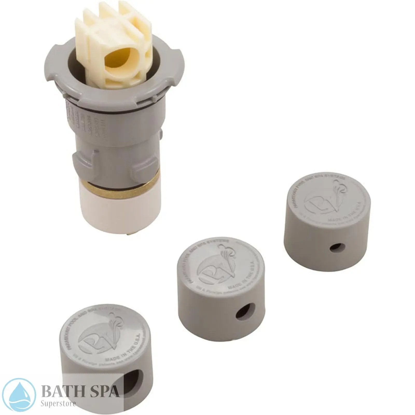 Paramount PV3, PopUp Head, lt gry, w/Caps (004-627-5060-08) Pool Parts: Pool Cleaner In-Floor Heads 87-214-1162_XL