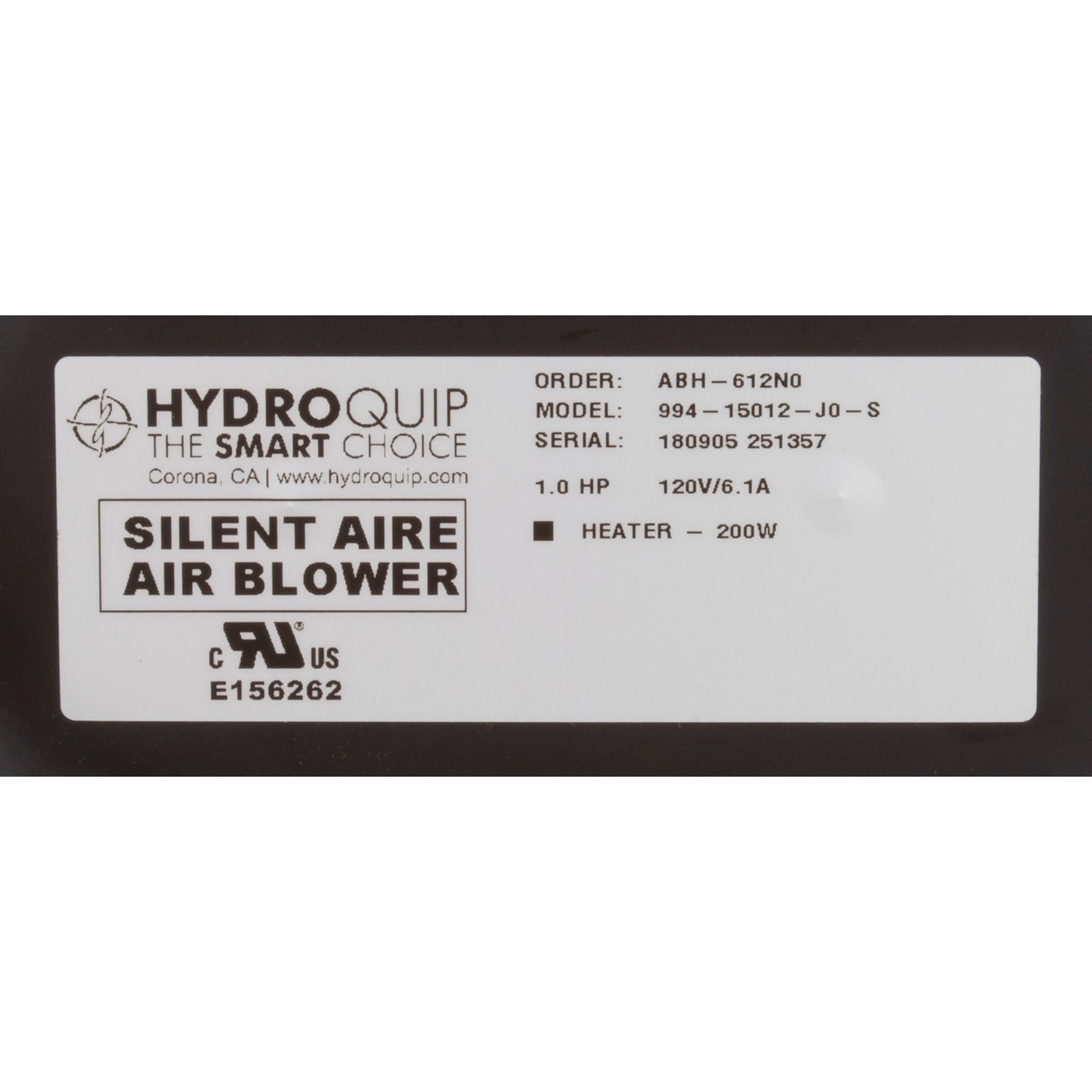 Hydro Quip Silent Air Blower 1.0HP [120v] [6.1a] (994-15012-J0-S)