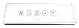 Aquatic Keypad- Rectangle "TOAC" 5 button Backlit [Blower/Pump] (Clear) Bath Parts AQ_BKL-TOAC-BV_PT-V2-CL