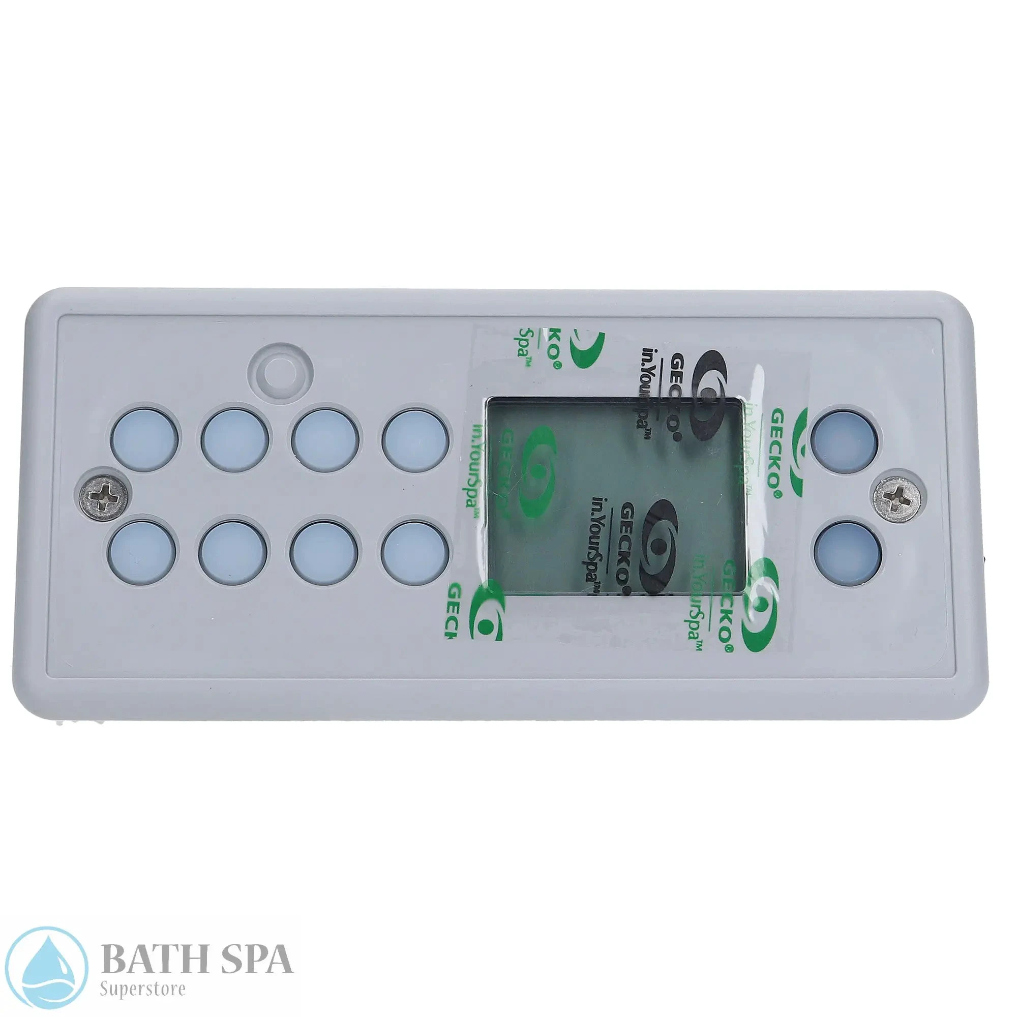 Gecko TSC 4K4 10 Button Spa Topside Panel Three Pumps Large Rectangular LCD Display With 8 Pin JST Plug Spa Parts: Spa Topside Panels (Gecko Topside Panels) BDLTSC410K