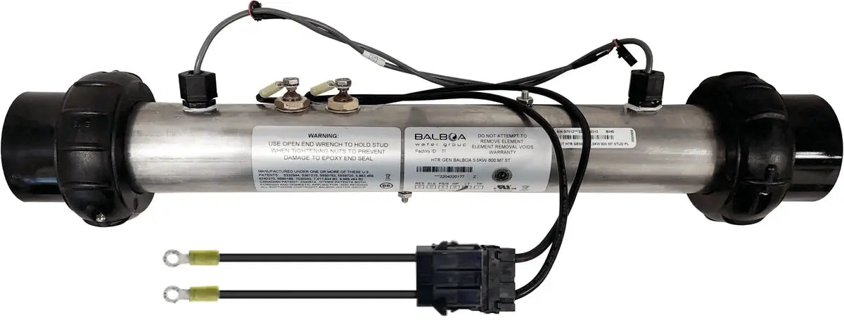 Balboa M7 Flo-Thru Spa Heater 4.0 kW [230v] [2" x 15"](55437) Spa Parts: Spa Heaters (Balboa Spa Heaters) Balboa_BP_Series_5.5kW_M7_Flo-Thru_Heater_Assembly_26-G7512-K