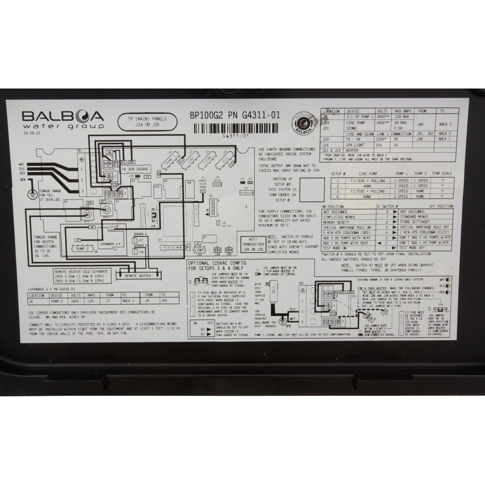 Balboa Icon 15 Control 4.0 kw w/new topside (52279)