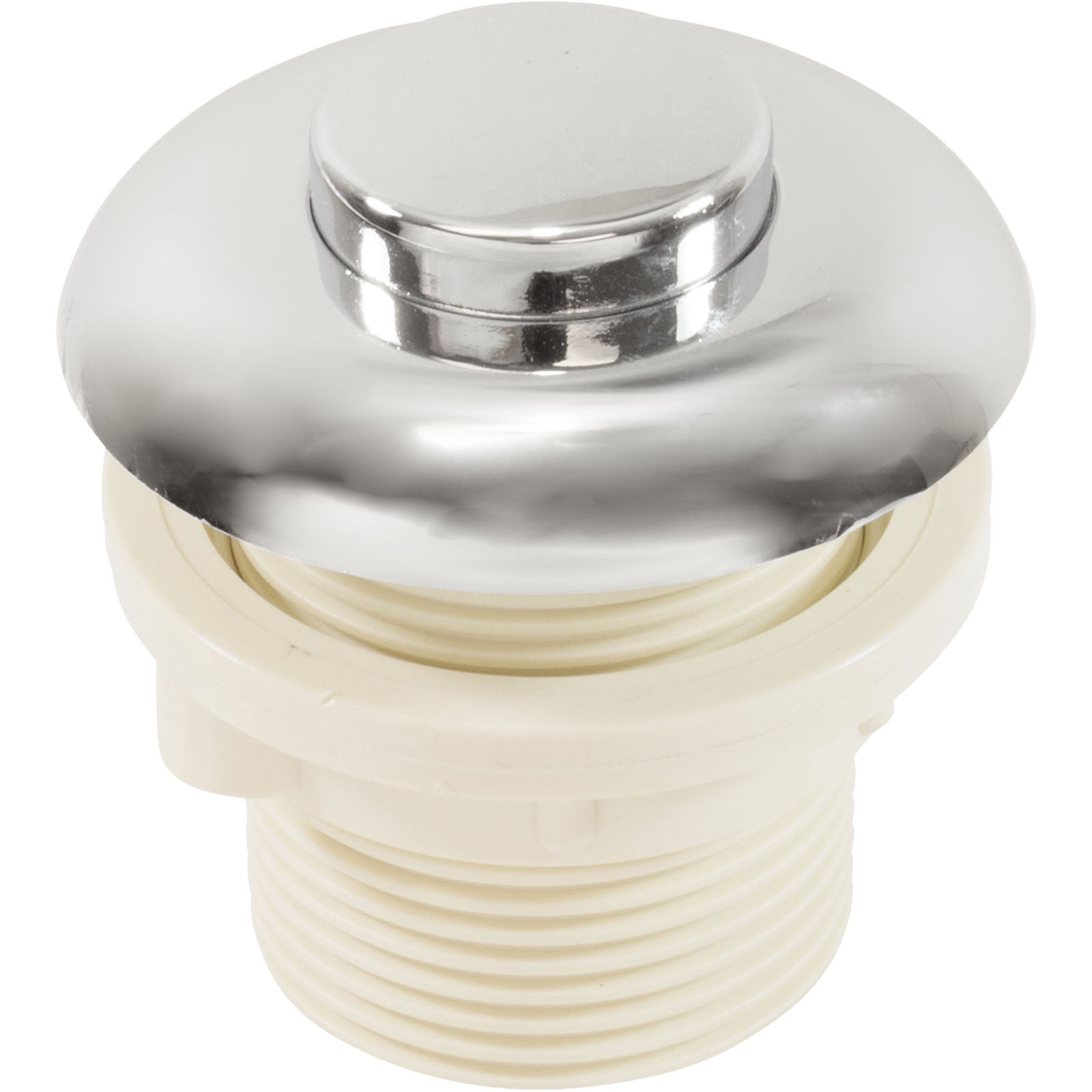 Hydrabaths Air Button, 2-1/2"fd, Raised Button, Chrome (HSA-217)