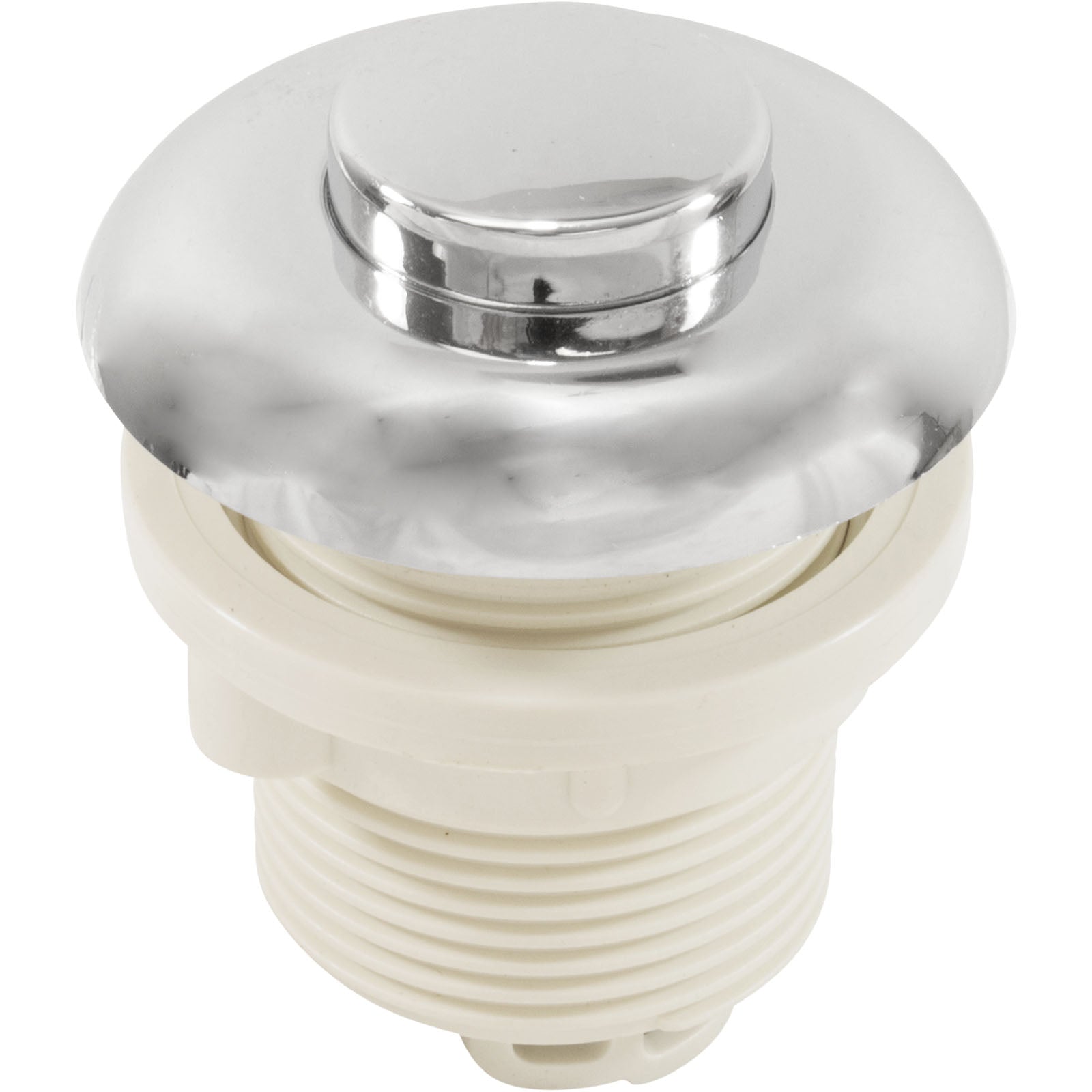 Hydrabaths Air Button, 2-1/2"fd, Raised Button, Chrome (HSA-217)