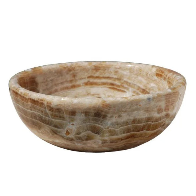 Honey Onyx Translucent Natural Stone Above Vanity Bathroom Vessel Sink Polished