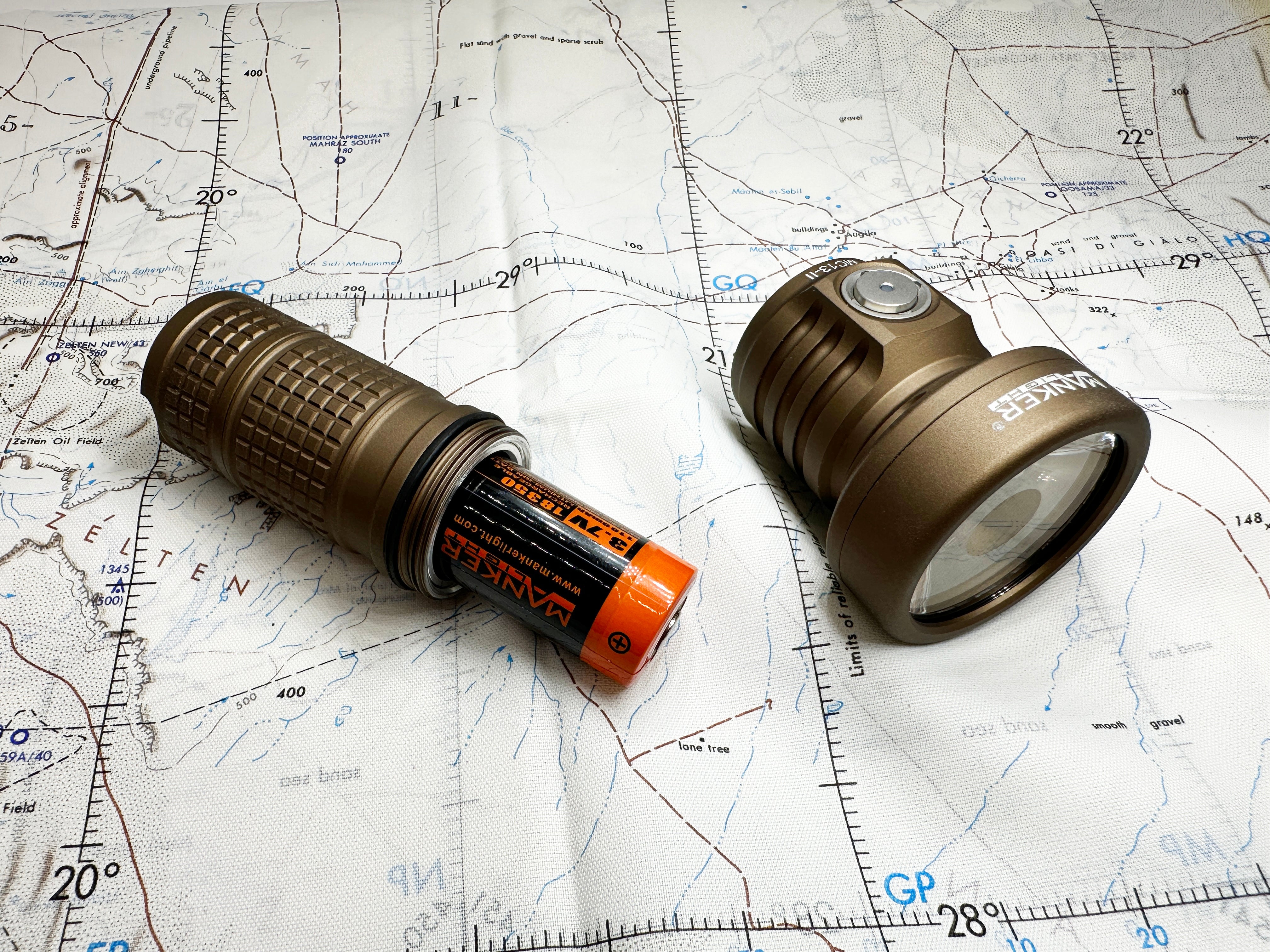 Telescopic Dual 18650 / 18350 Mankerlight MC13 II Flashlight - Sale!