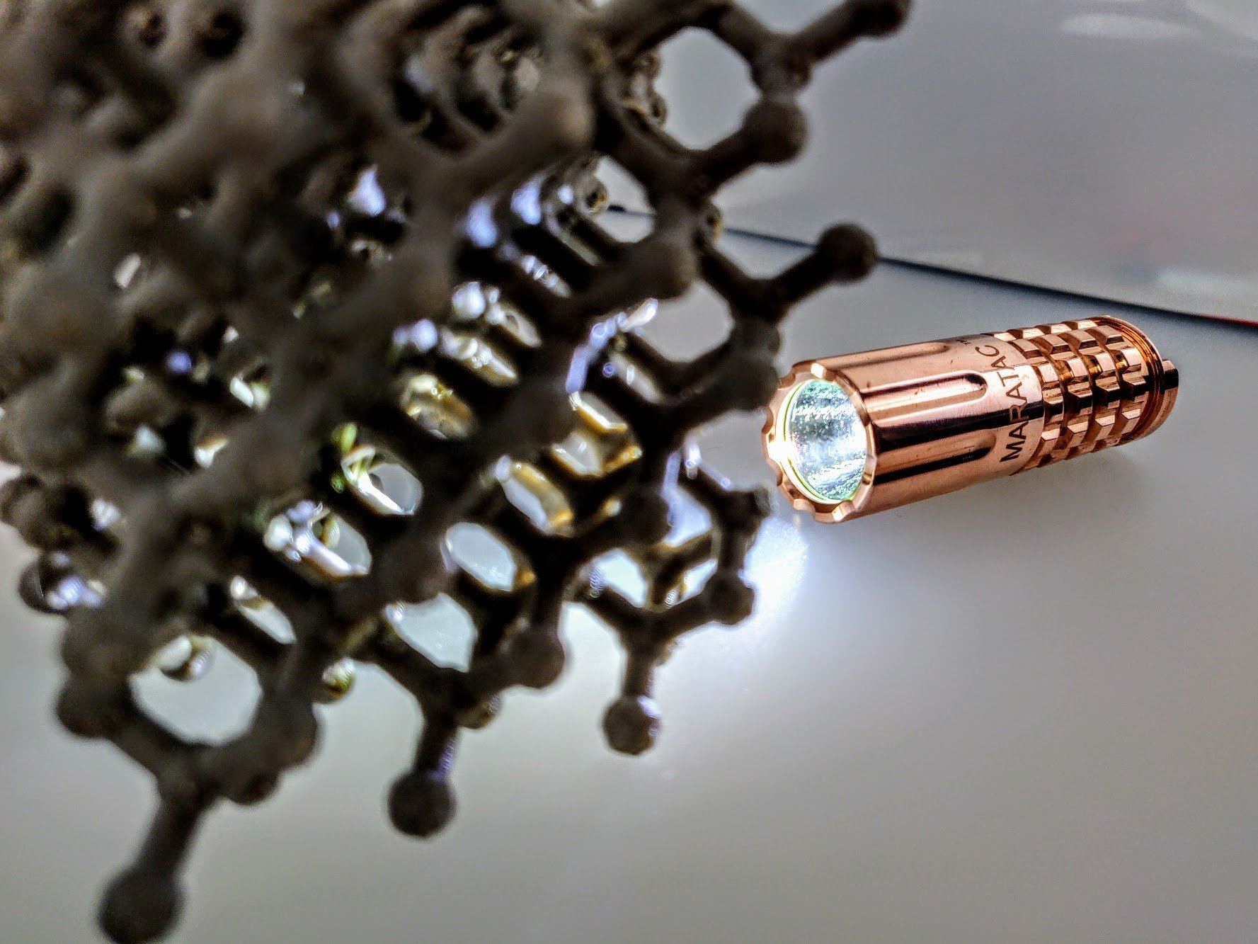 Copper CR123 LED Flashlight by Maratac® REV 3