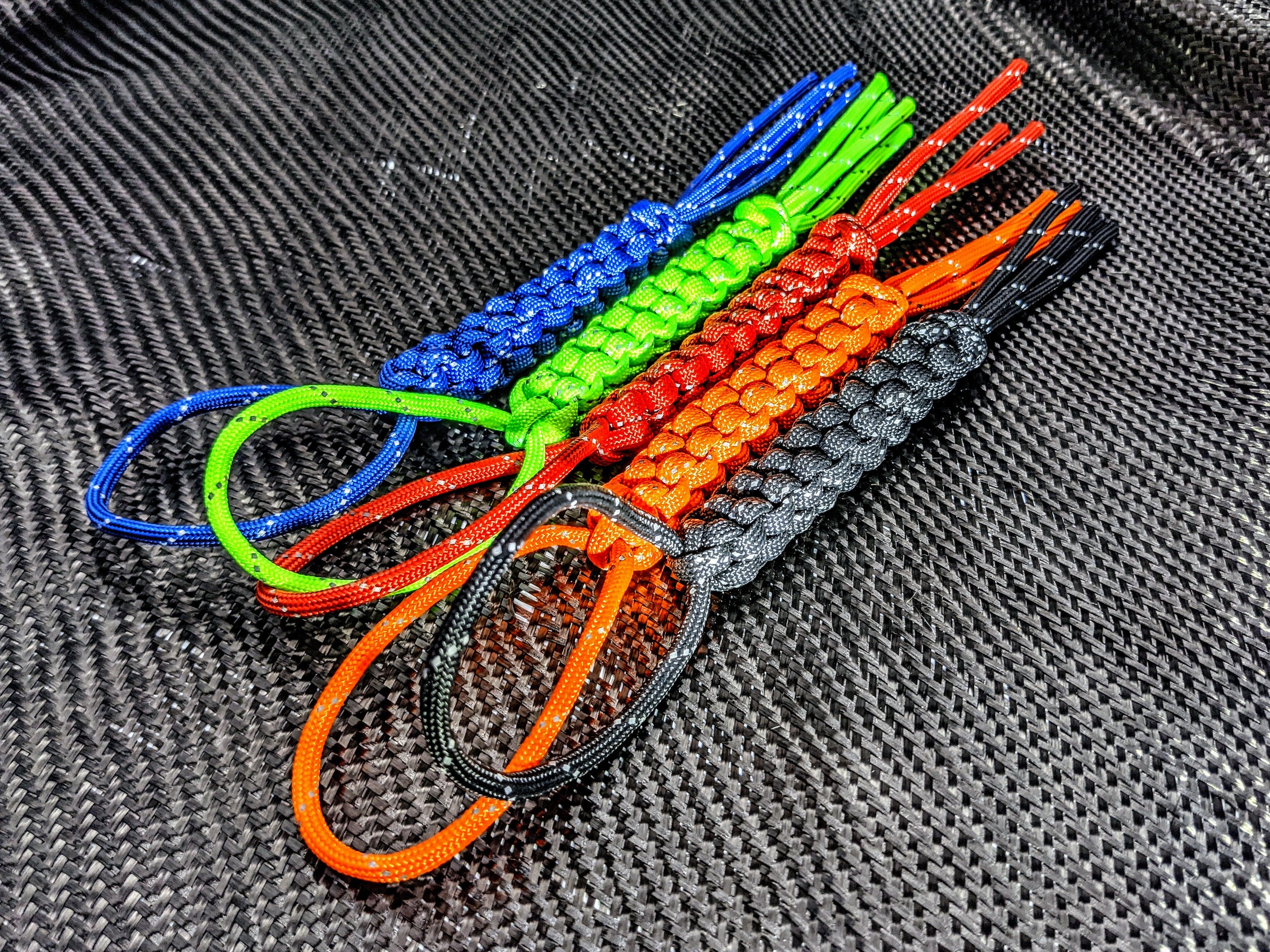 Reflective 550 Paracord Square Knot Lanyard ( 5 Pack )