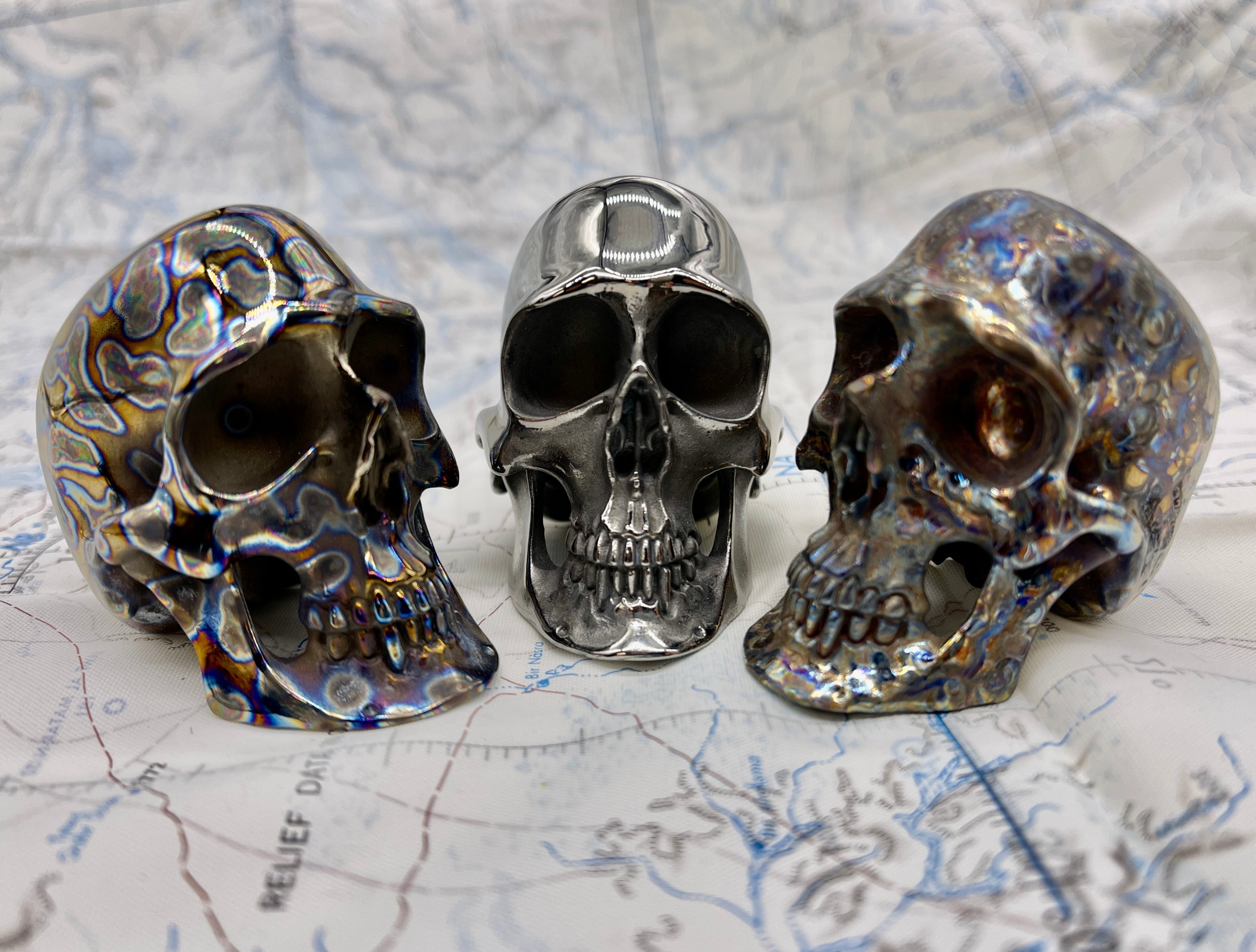 Custom Titanium Colossus Skull by Tony Fabrioli  ( Limited Run! )