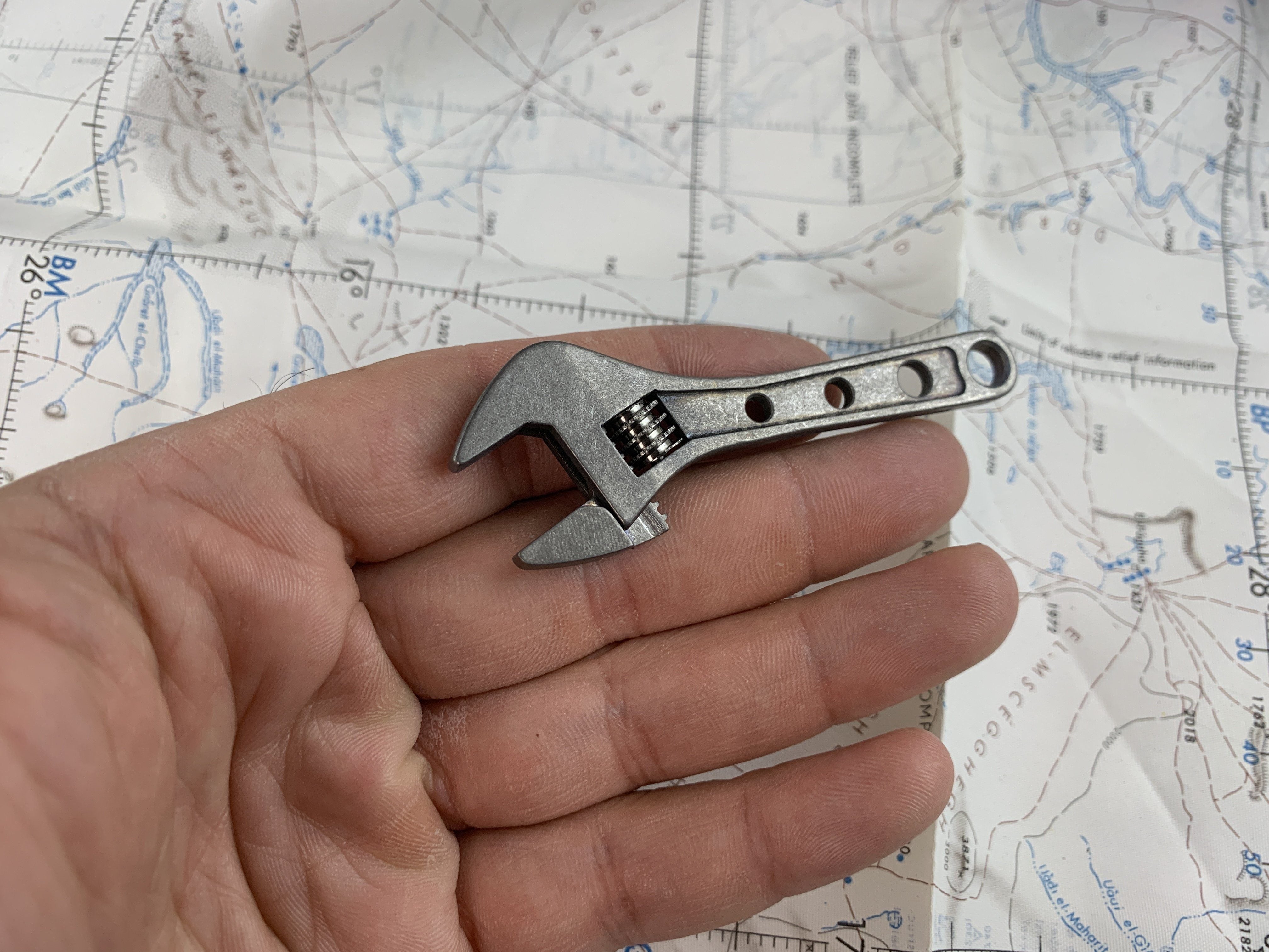 Small Adjustable Wrench - Titanium 3 Inch ( NSN Pending )