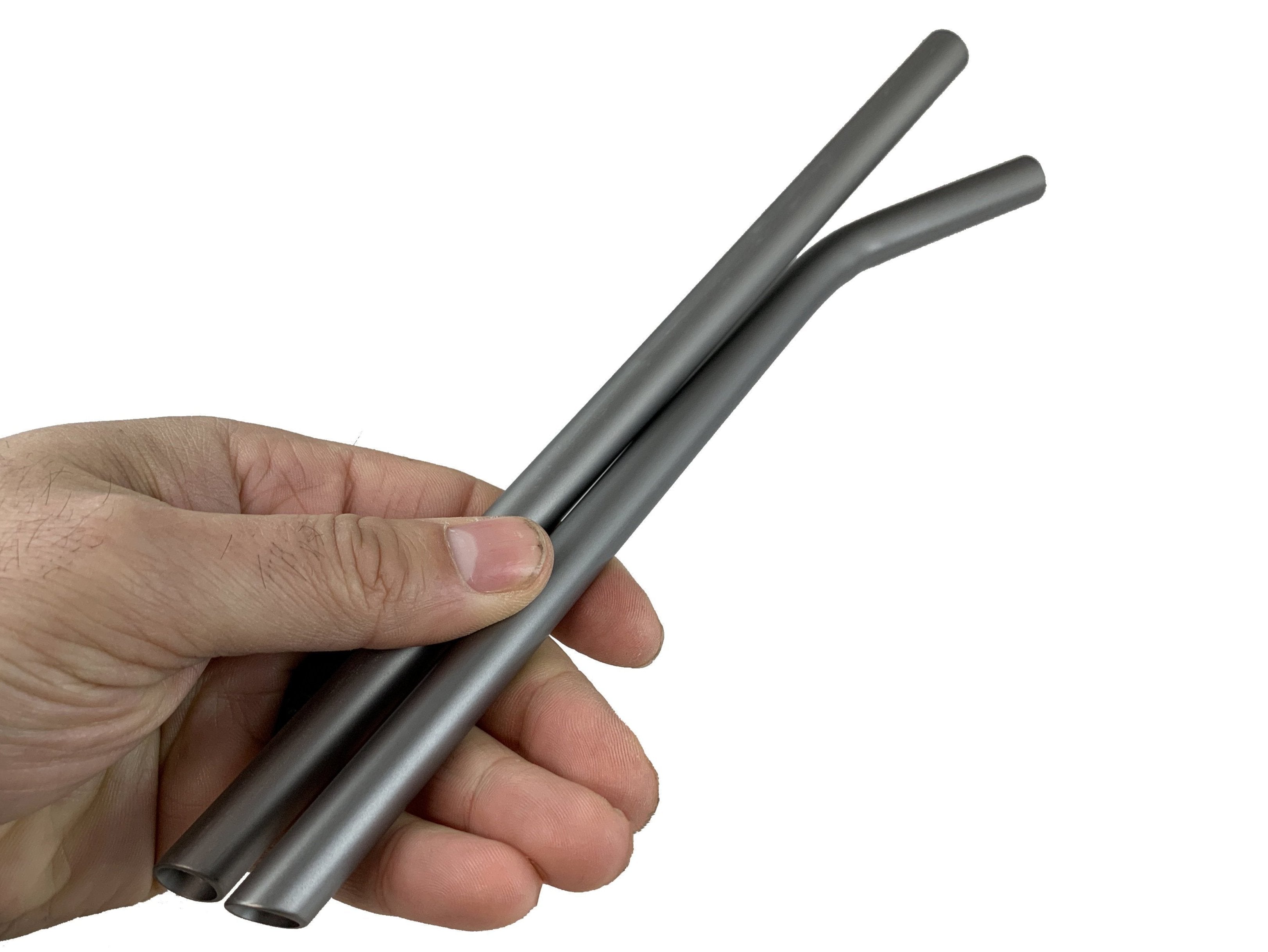 Angled Tip Massive Poseidon Ti-Straw - Ultra Lightweight Titanium