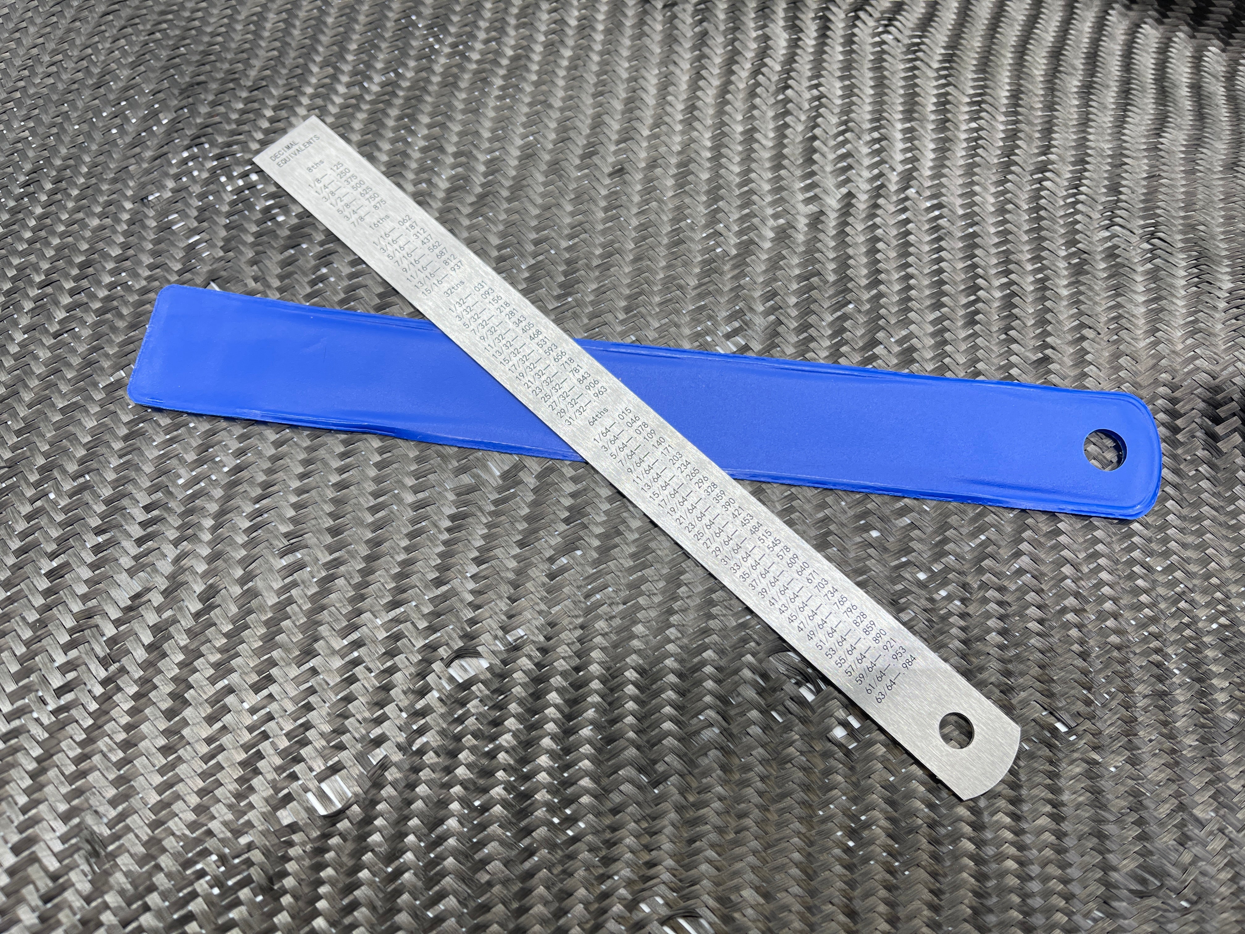 Stainless Steel - 6" Inch / 15CM Ruler With Decimal Chart