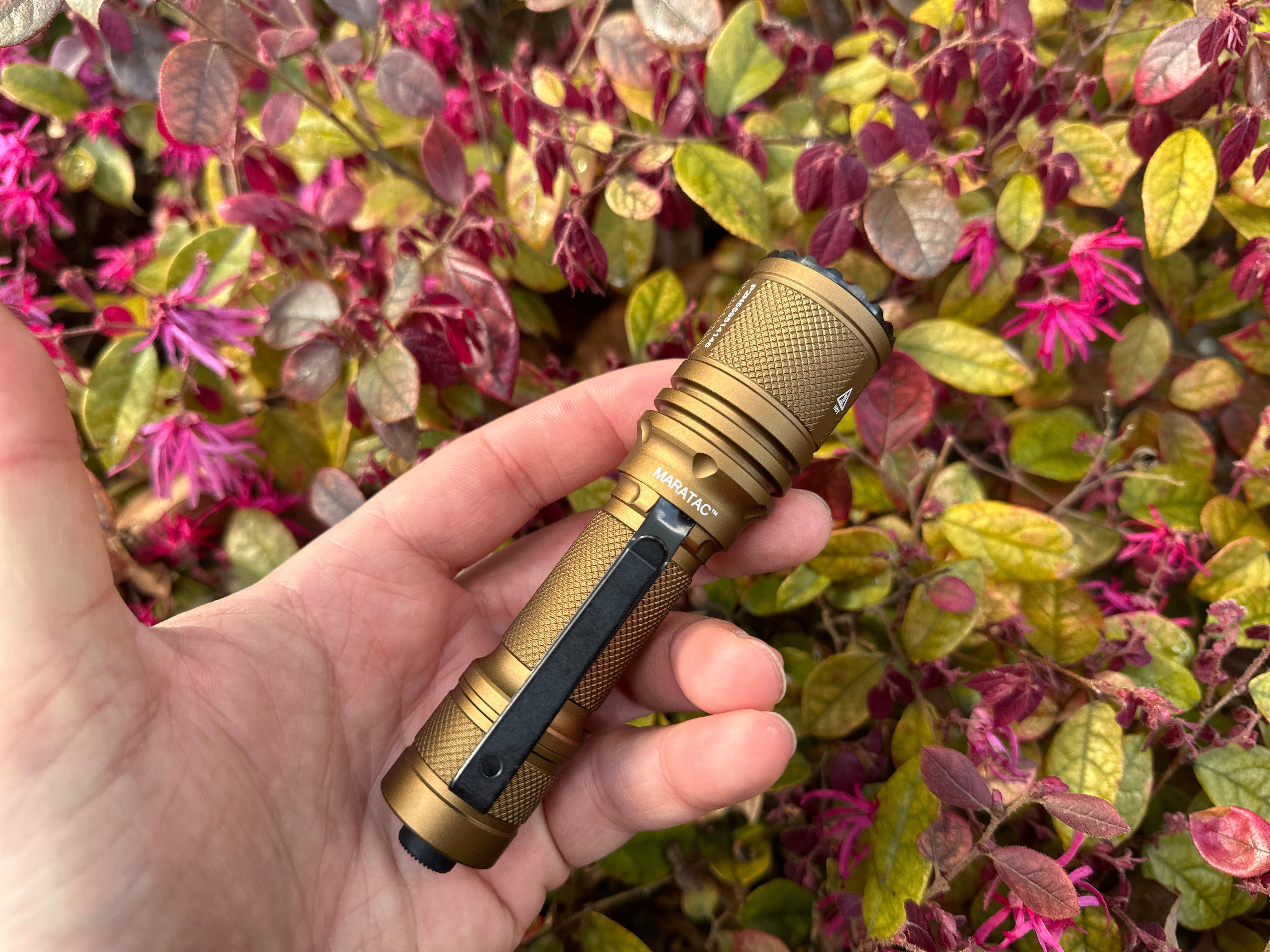 Desert Bronze - Tactical Defender P16 Dual Switch / Acebeam® & Maratac® Collab Flashlight - CC Exclusive!