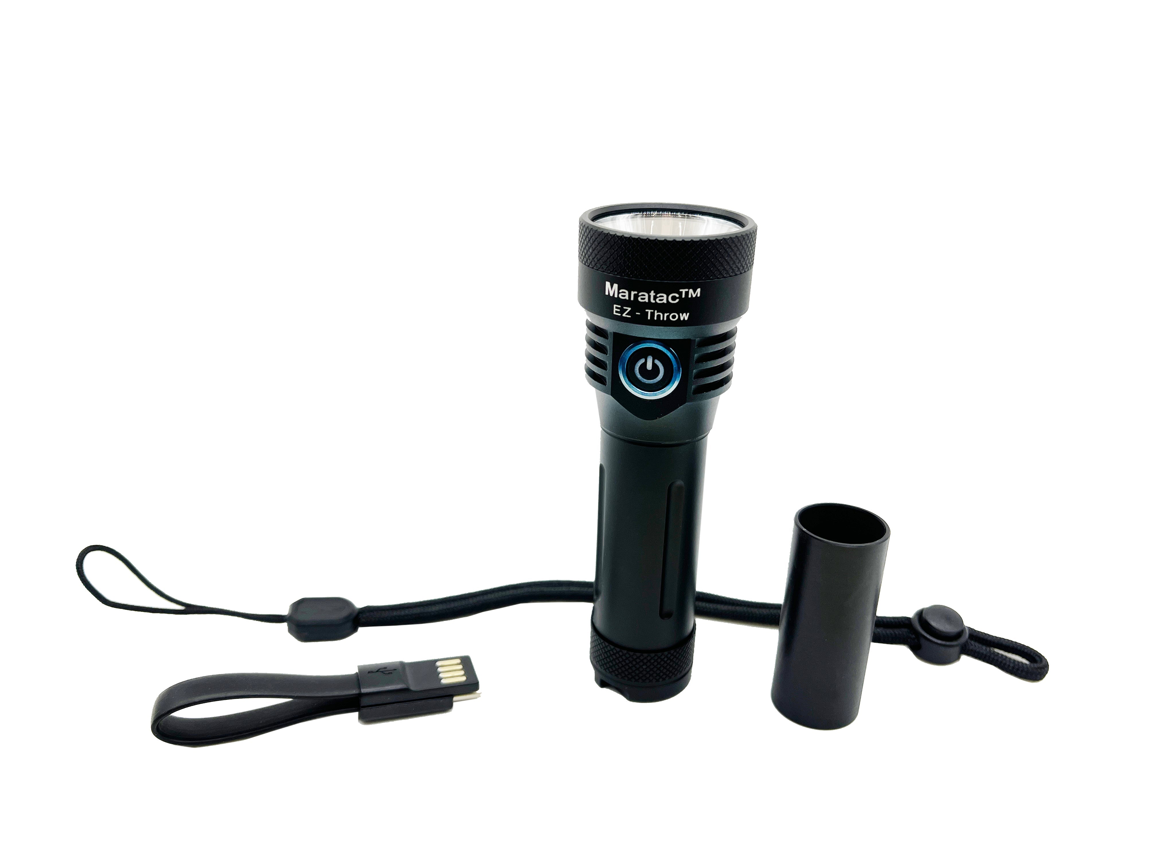 EZ - Throw 18650 / 21700 Flashlight by Maratac® ( + Built In Charger )