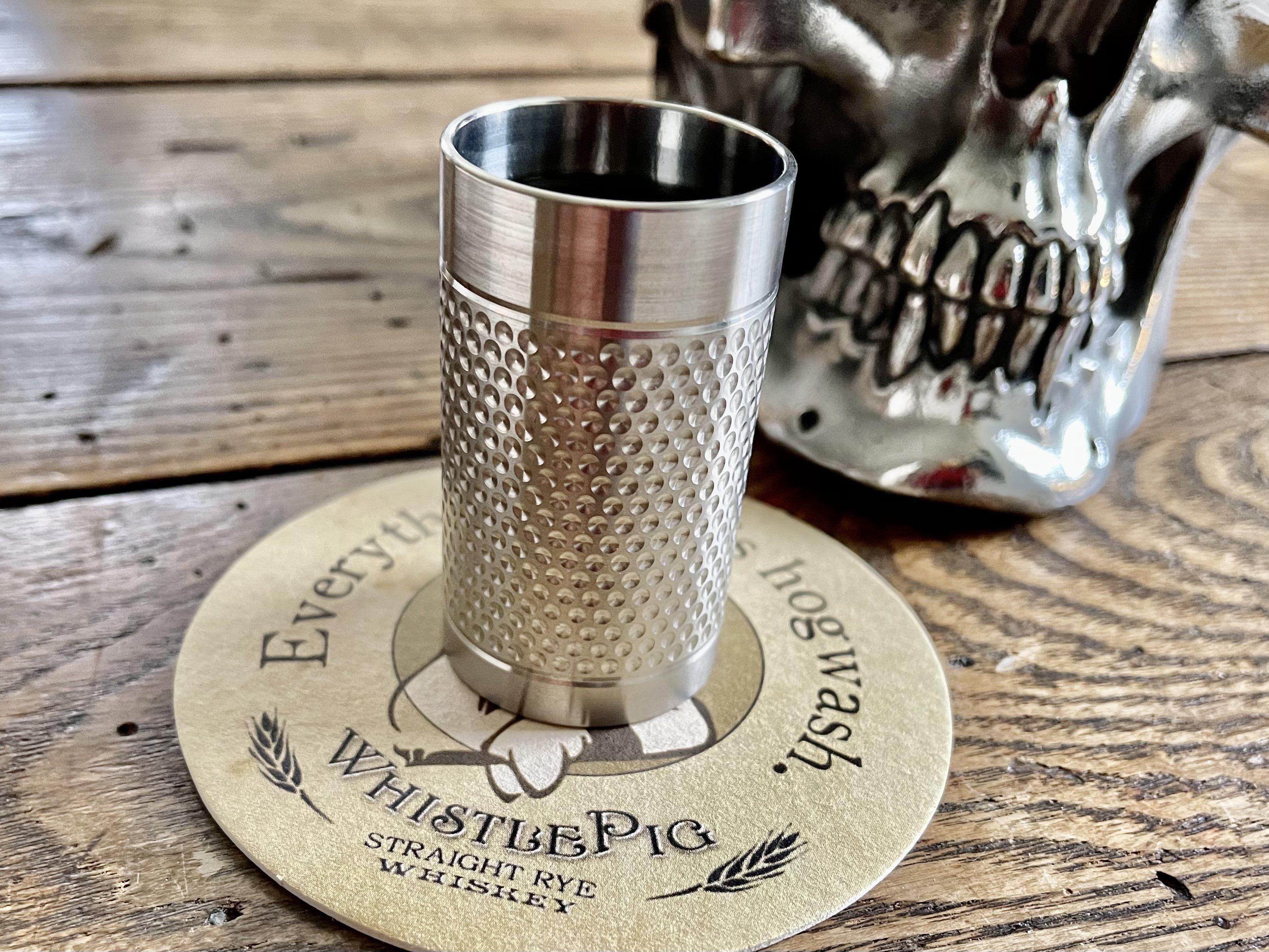 Big Shot - Machined Titanium 2 Oz Glass