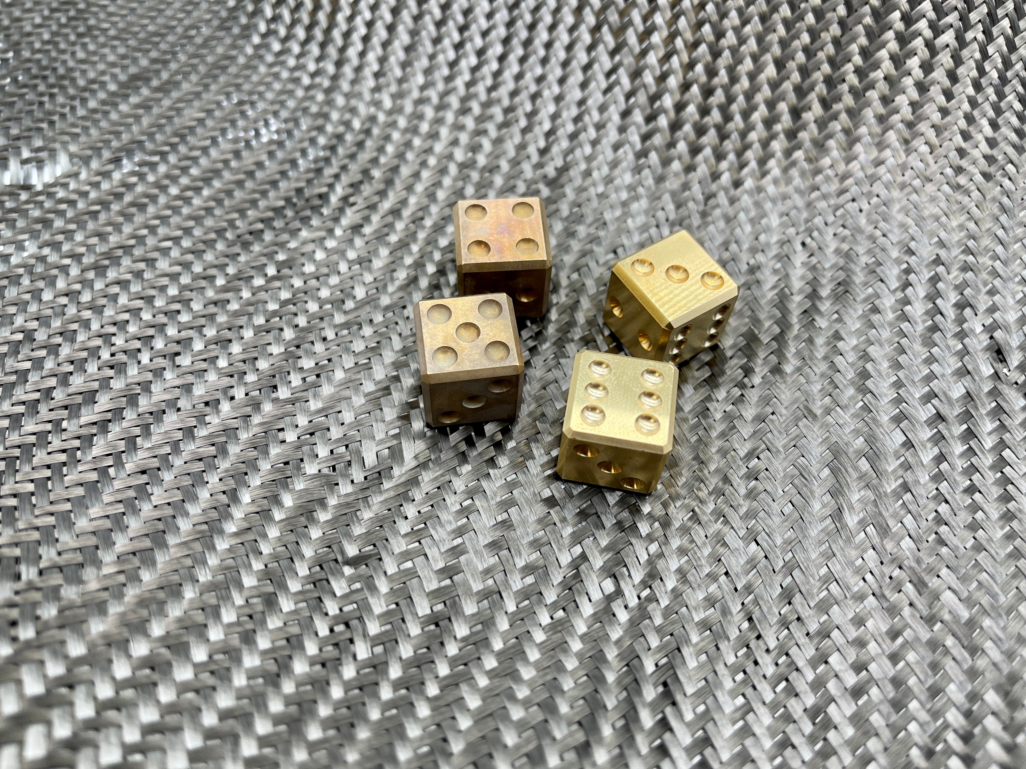 Pair-A-Dice - Brass Dice Set