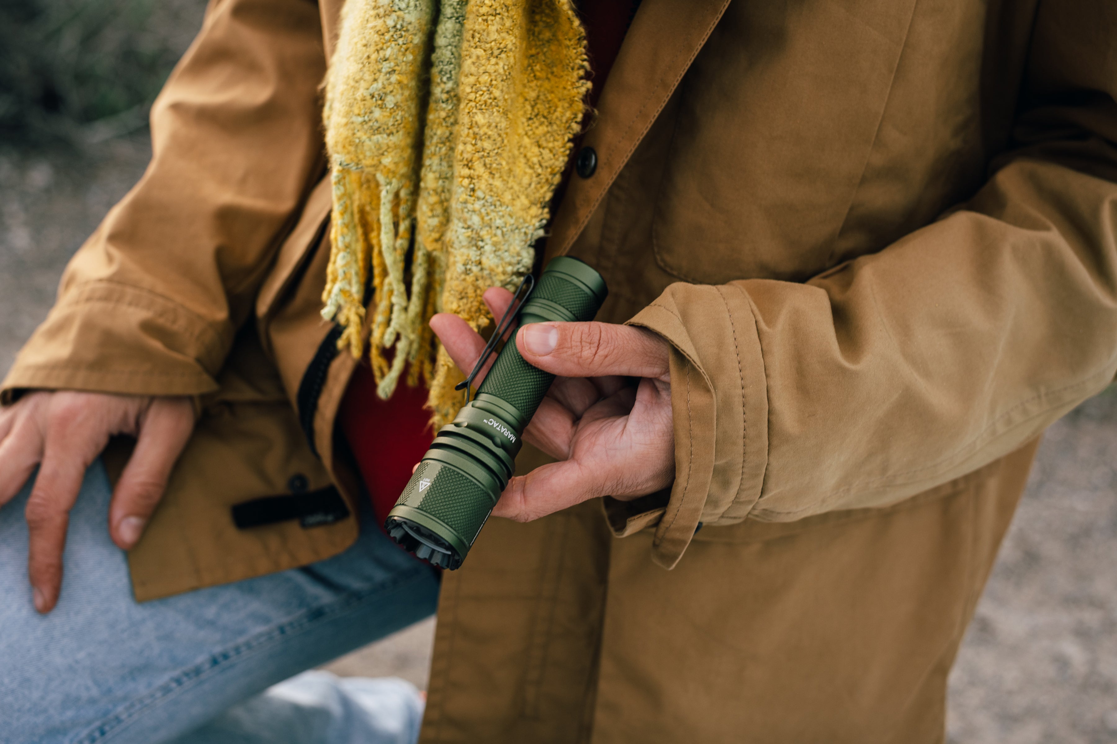 OD Green - Tactical Defender P16 Dual Switch / Acebeam® & Maratac® Colab Flashlight - CC Exclusive!