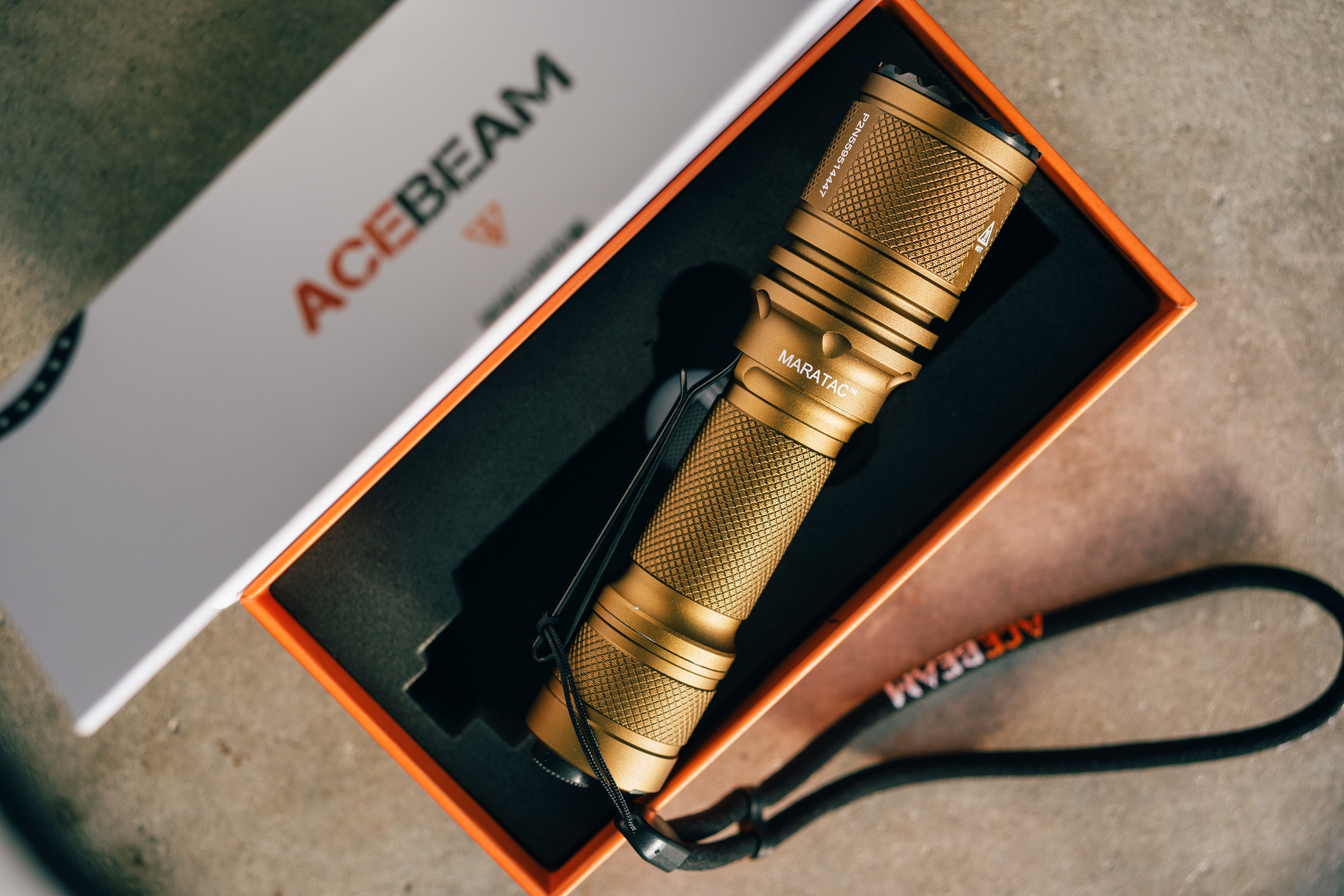 Desert Bronze - Tactical Defender P16 Dual Switch / Acebeam® & Maratac® Collab Flashlight - CC Exclusive!