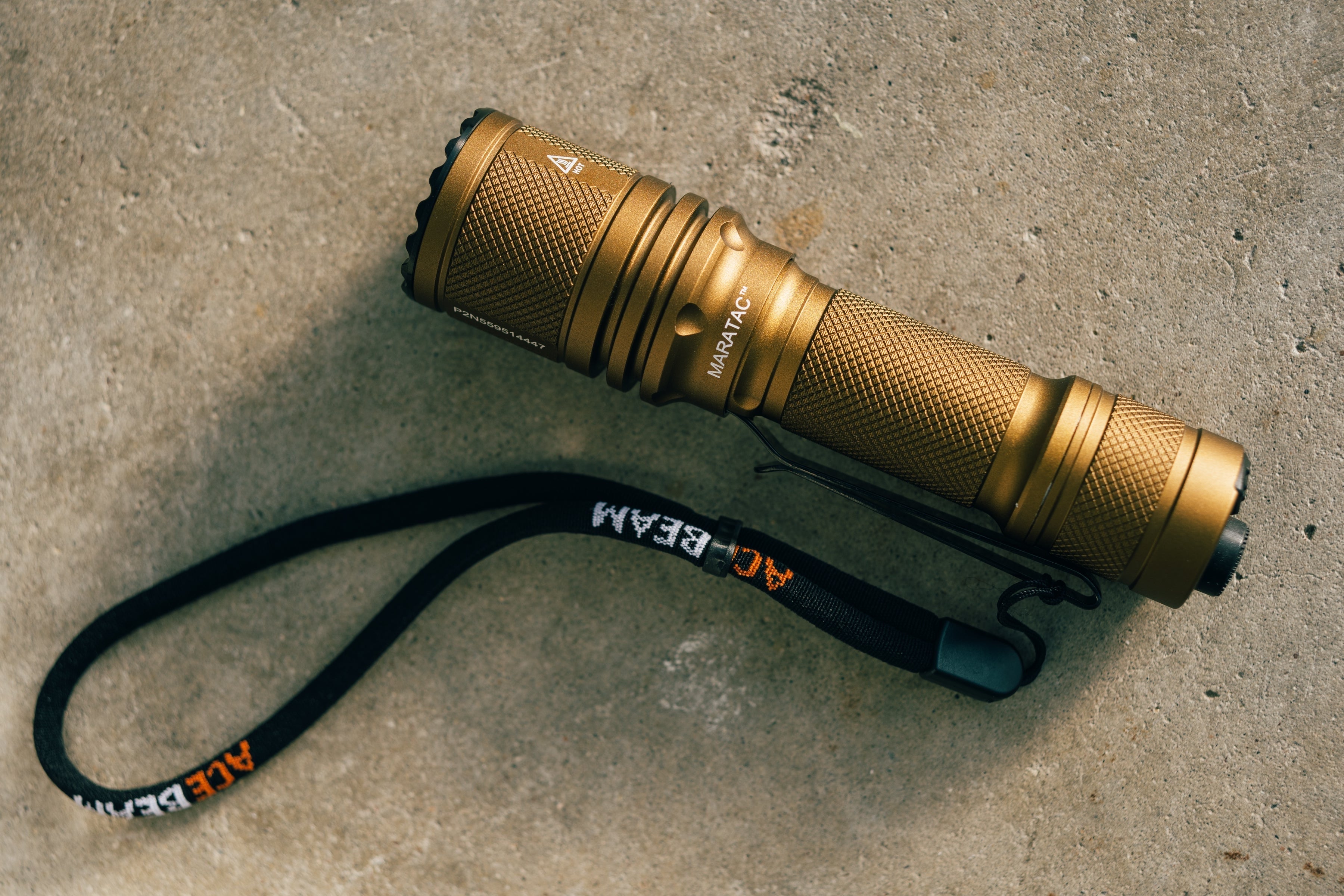 Desert Bronze - Tactical Defender P16 Dual Switch / Acebeam® & Maratac® Collab Flashlight - CC Exclusive!