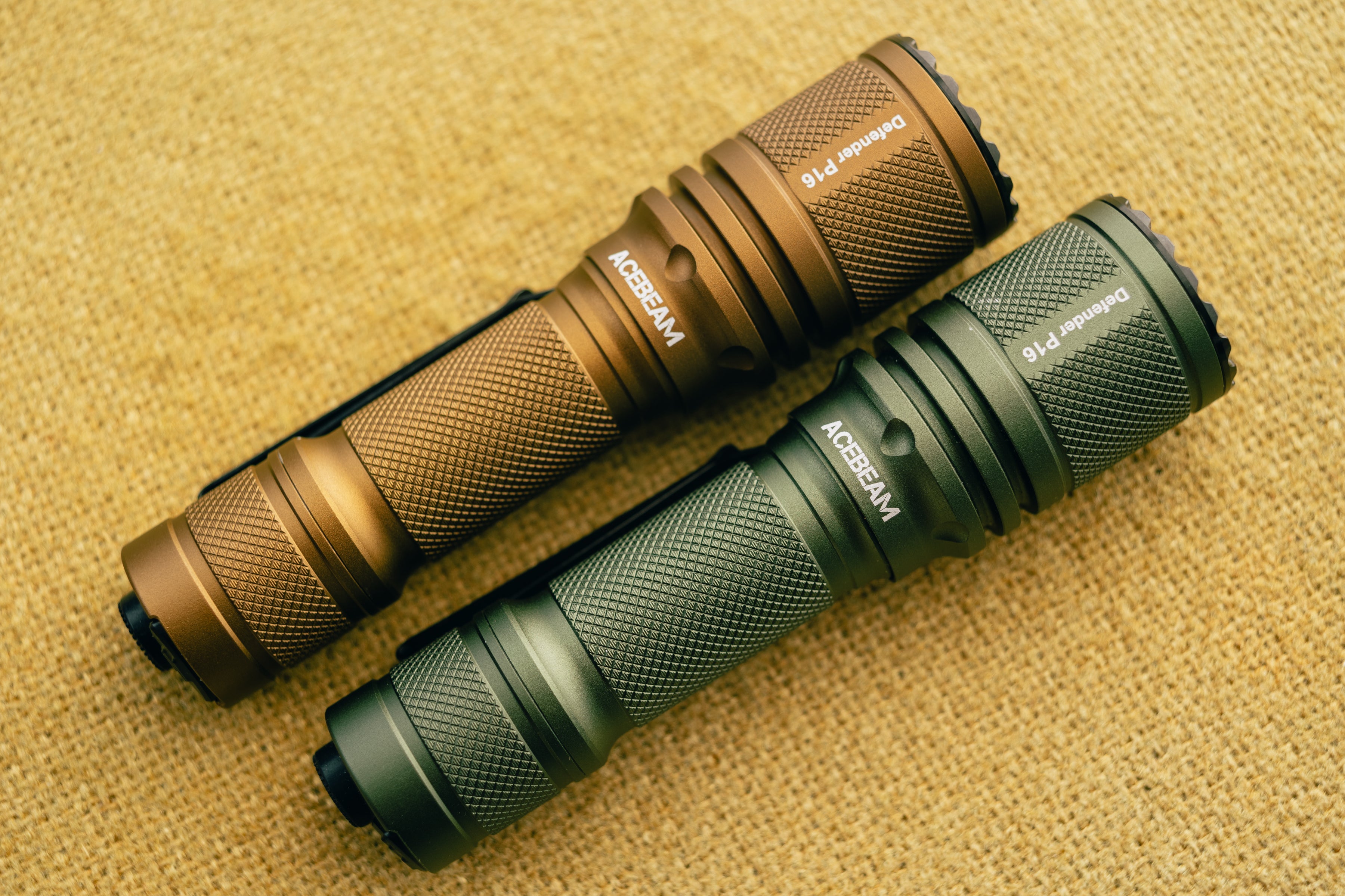 Desert Bronze - Tactical Defender P16 Dual Switch / Acebeam® & Maratac® Collab Flashlight - CC Exclusive!