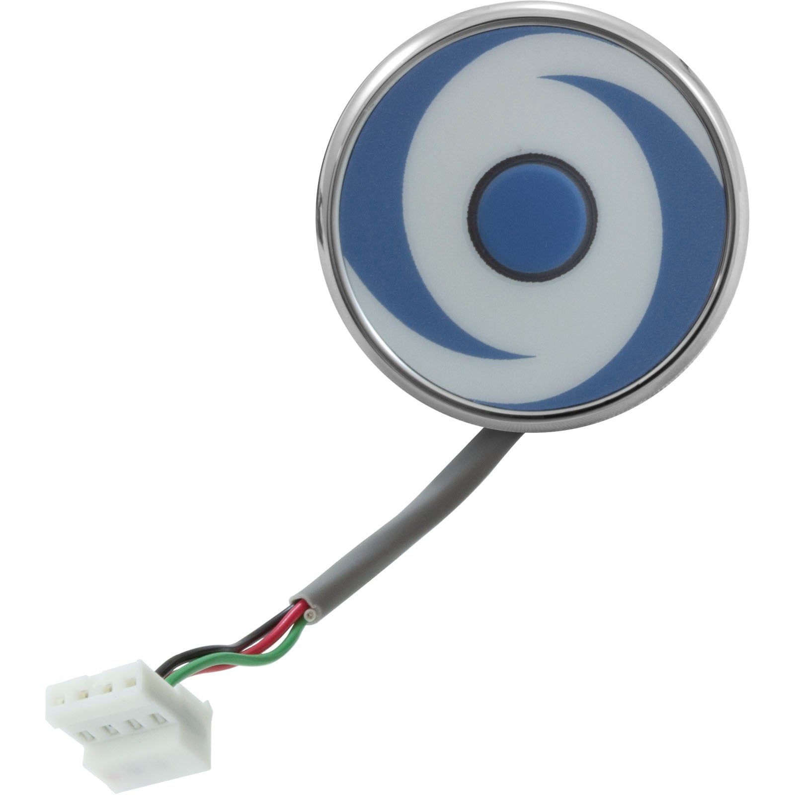 Gecko LiteStreme Round 1-Button Keypad / Topside (0101-002008) Spa Parts: Spa Topside Panels (Gecko Topside Panels) Litestreme_Button-face