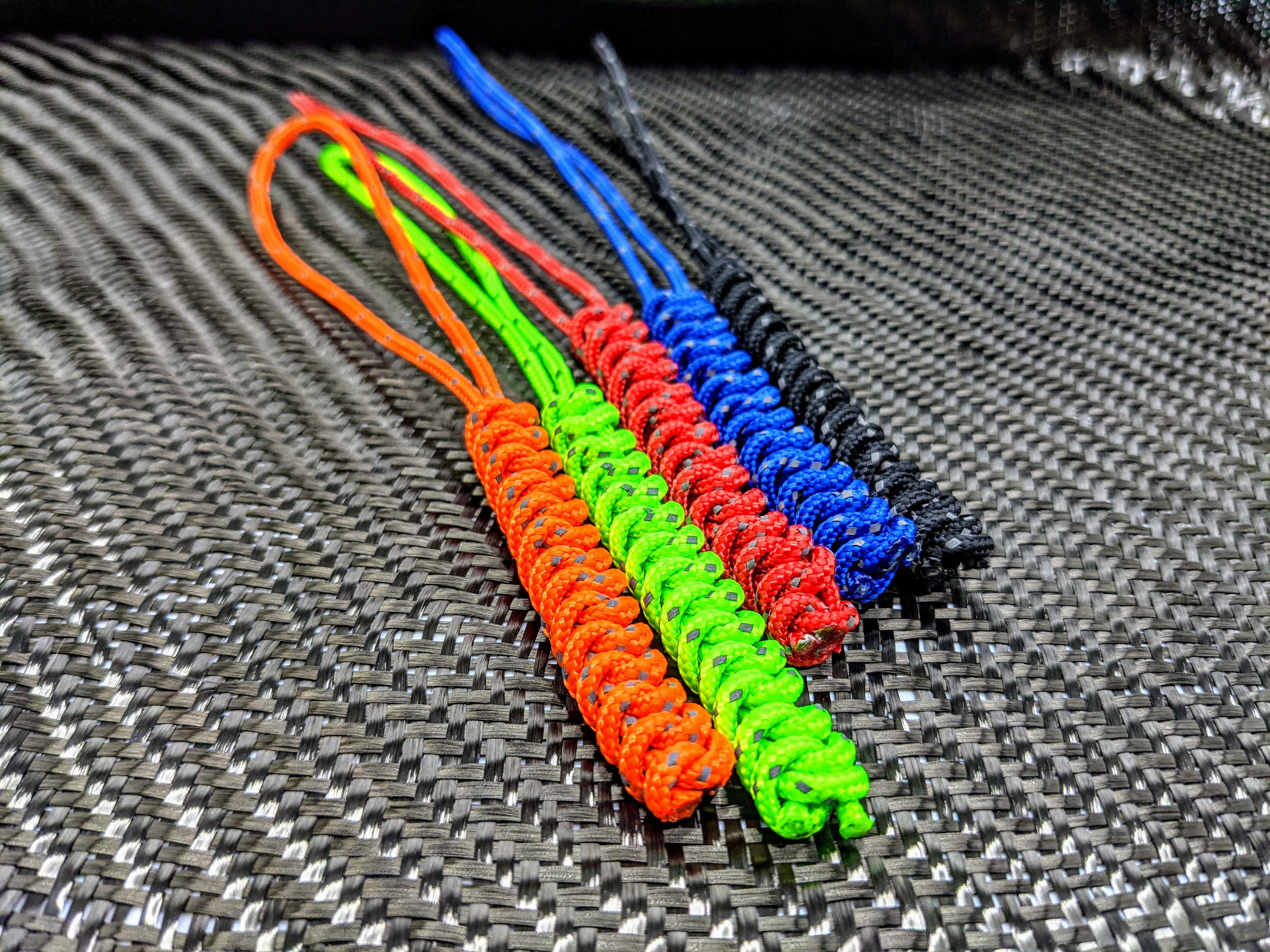 Micro Reflective Boa Spiral Knot Lanyard ( 5 Pack )