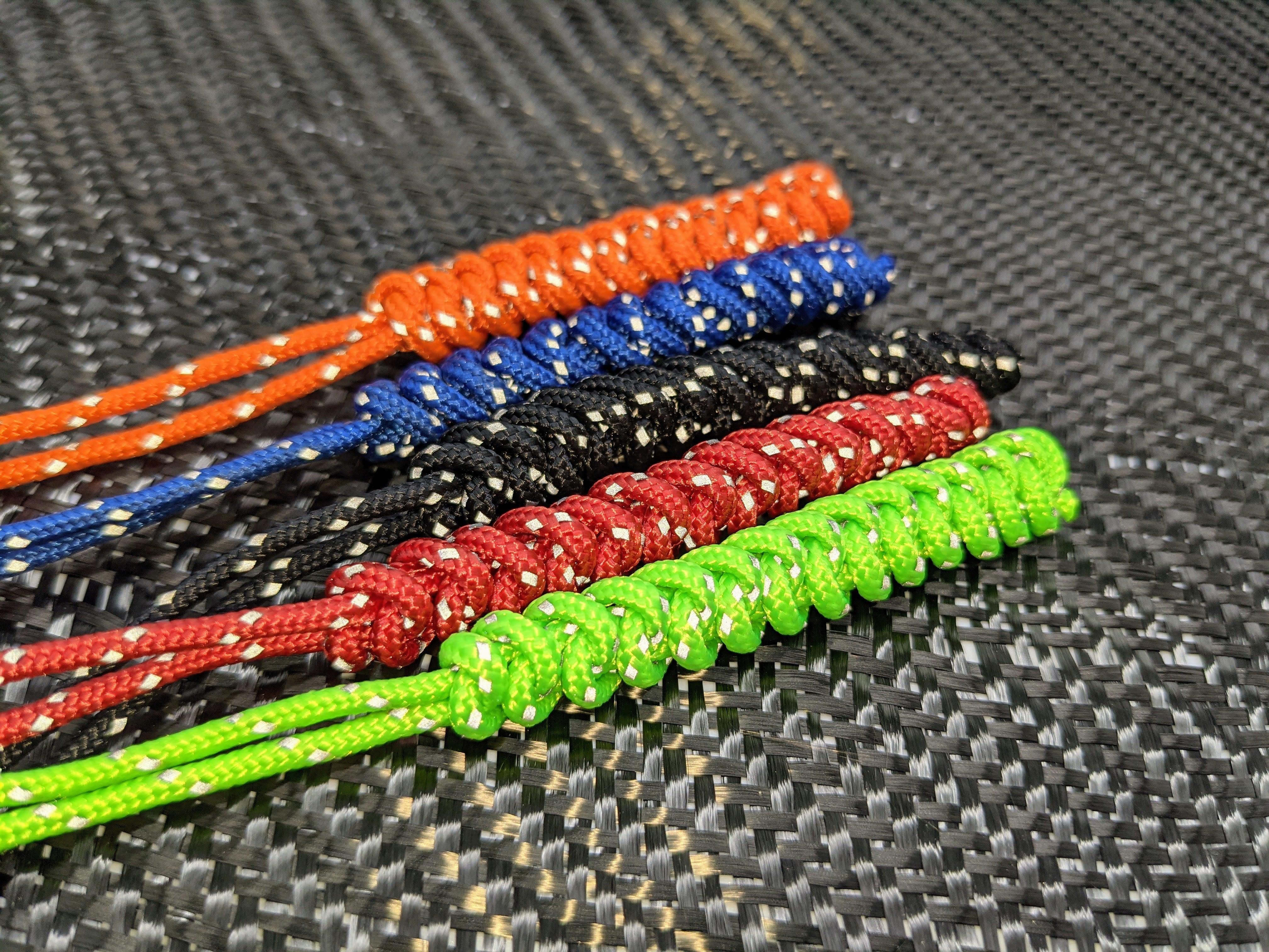 Micro Reflective Boa Spiral Knot Lanyard ( 5 Pack )