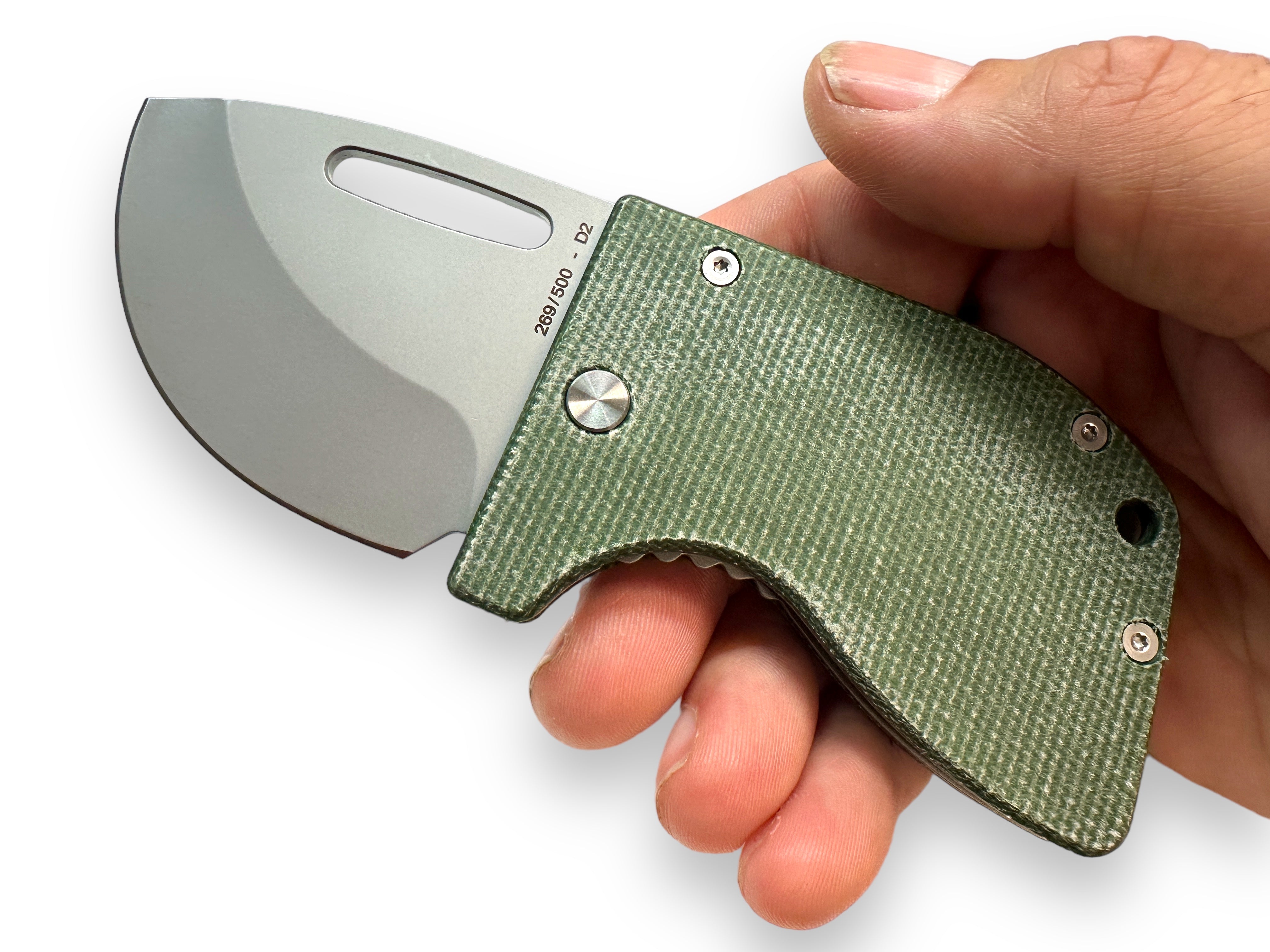 D2 Re-Action - Ti ( Canvas Micarta ) Folder - Knife