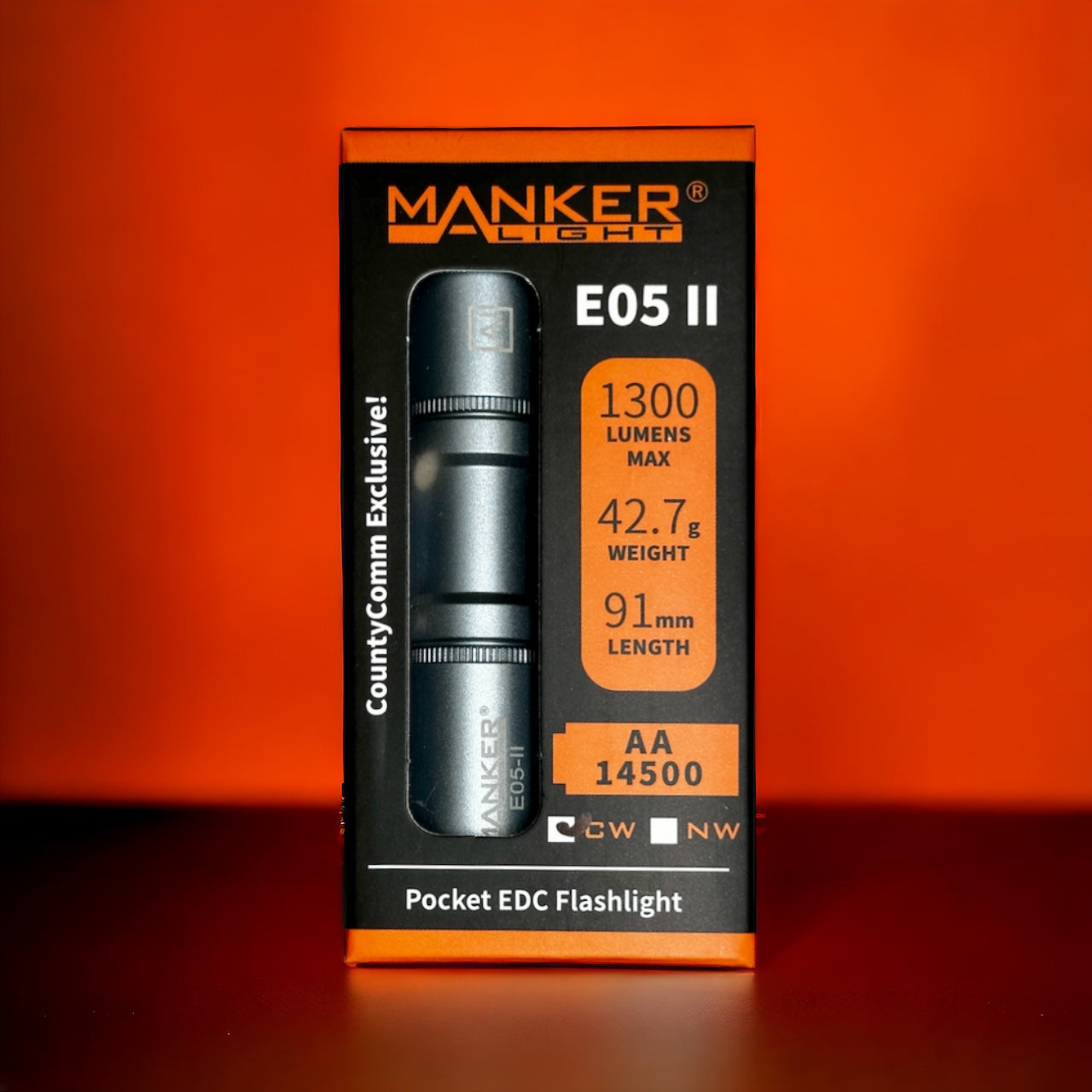 EO5 II Manker® - CC Exclusive Anvil Gray 14500 / AA Flashlight