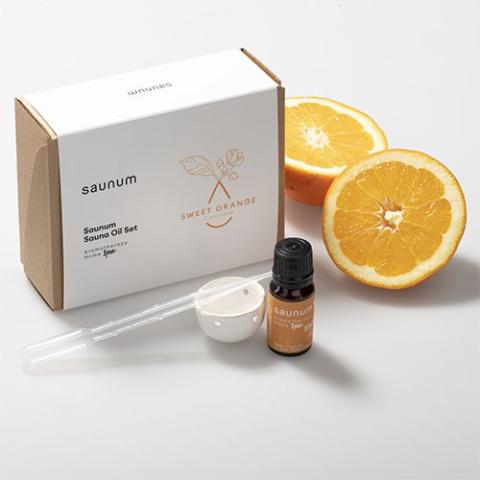 Amerec Saunum Aroma Oil Set Sweet-Orange Aroma with Reservoir, 10mL