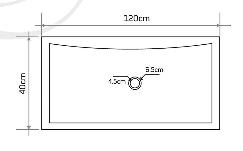 Seagrass Fossil Limestone Rectangular Above Vanity Bathroom Sink (W)16" (L)48" (H)2.5"