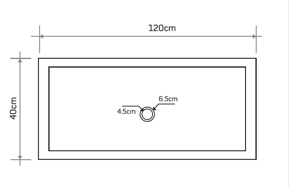 Noce Travertine Rectangular Above Vanity Bathroom Sink Honed (W)16" (L)48" (H)4"