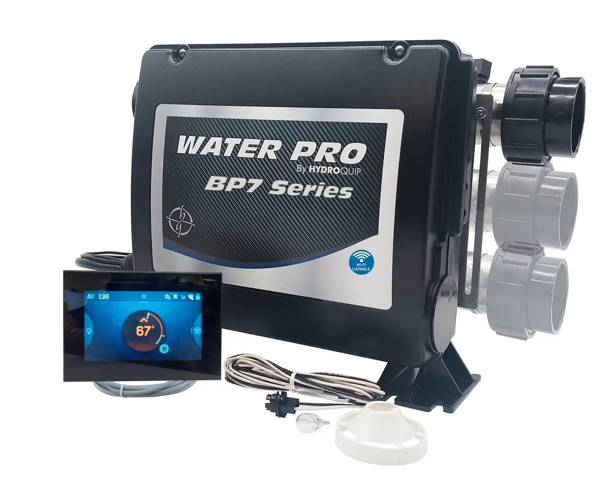 Hydro-Quip Water Pro BP7 4.0kW Retro-fit Kit w/SpaTouch 4 (50-BP7-ST4-40-S) Spa Parts: Spa Control Systems (Hydro Quip)) Water_Pro_BP7_Retro-Fit_Spa_Control_4.0kW_Slide_Heater_SpaTouch_4_Panel_50-BP7-ST4-40-S