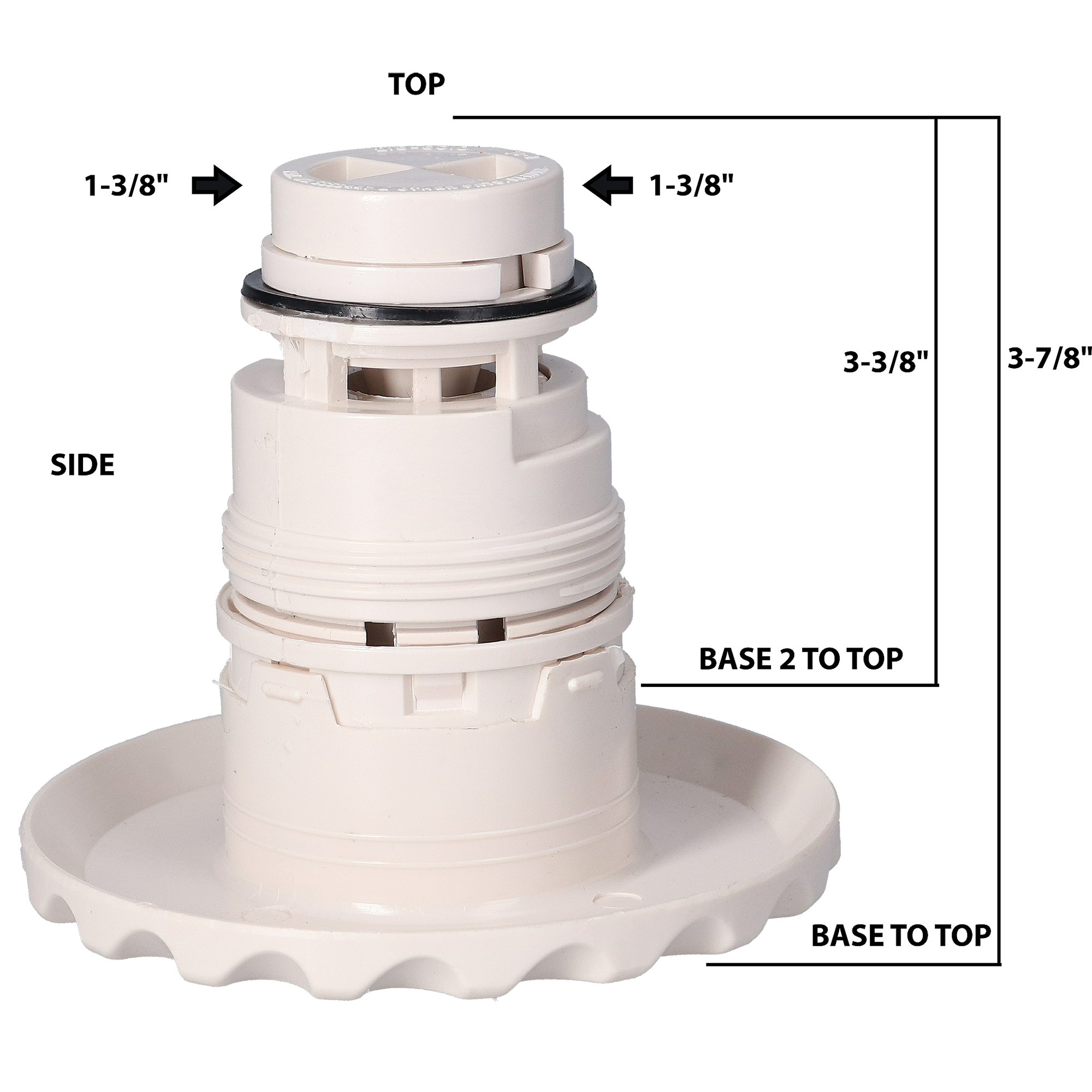 Waterway Poly Jet Internal [4-3/16" FD] [Fixed] [Directional] [Deluxe Scallop] [White] (210-6180)