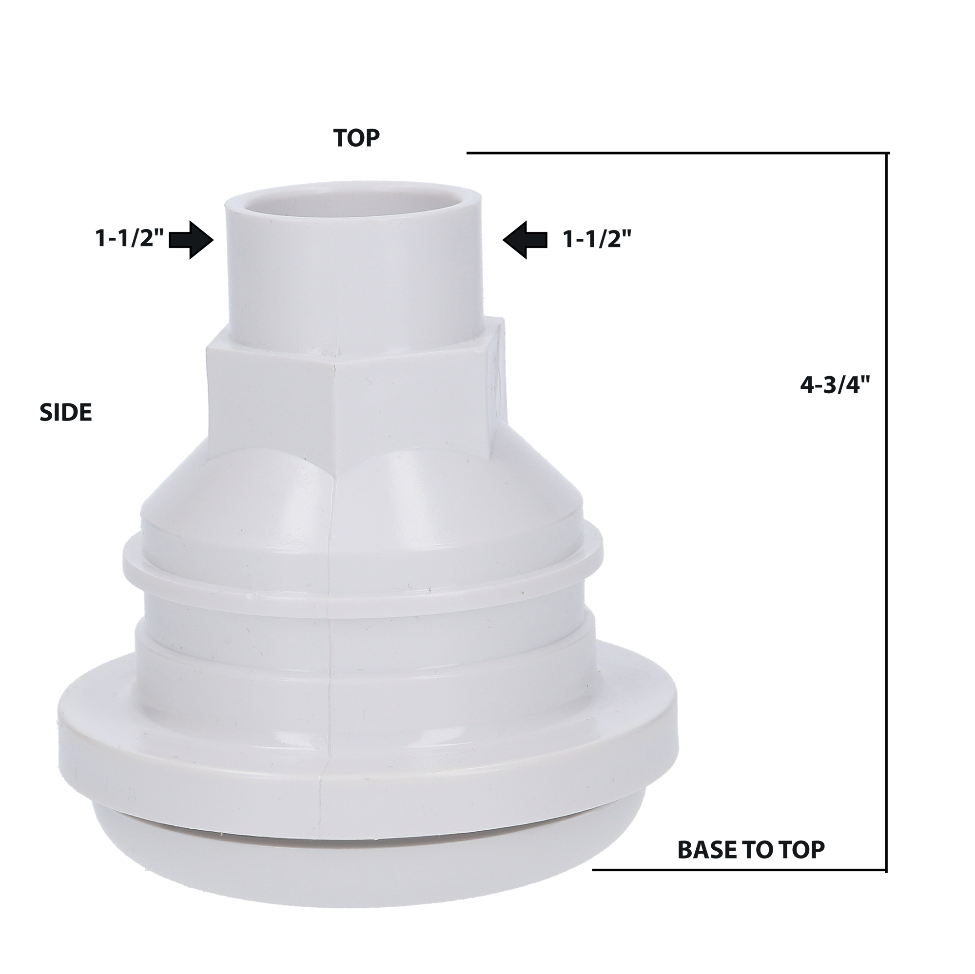 Balboa Microssage Jet Front W/Gunite Venturi Tee Assembly [White] (16-5275WHT)