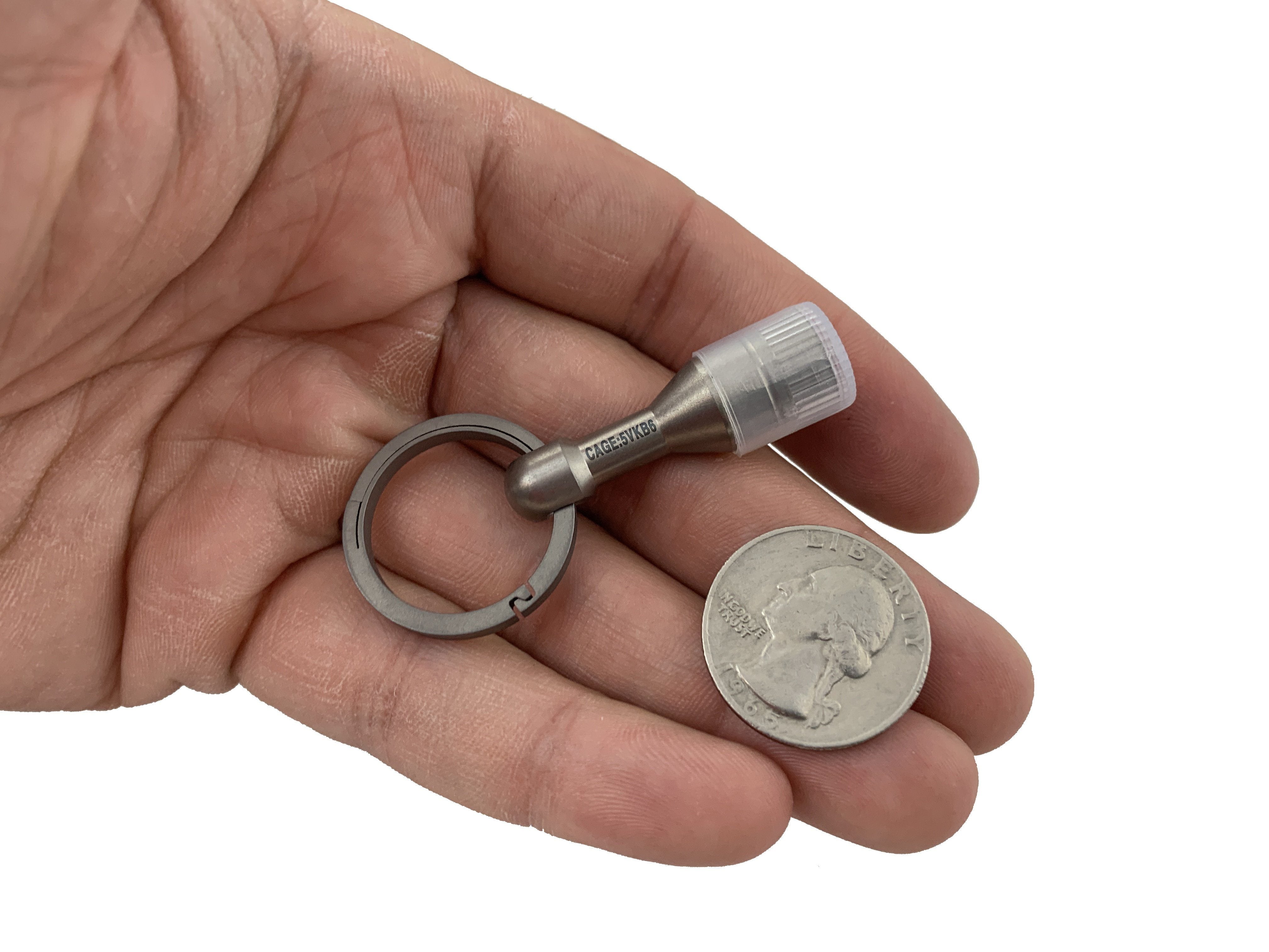 Titanium Magnetic Ferrous Tester + Living Spring Key Ring