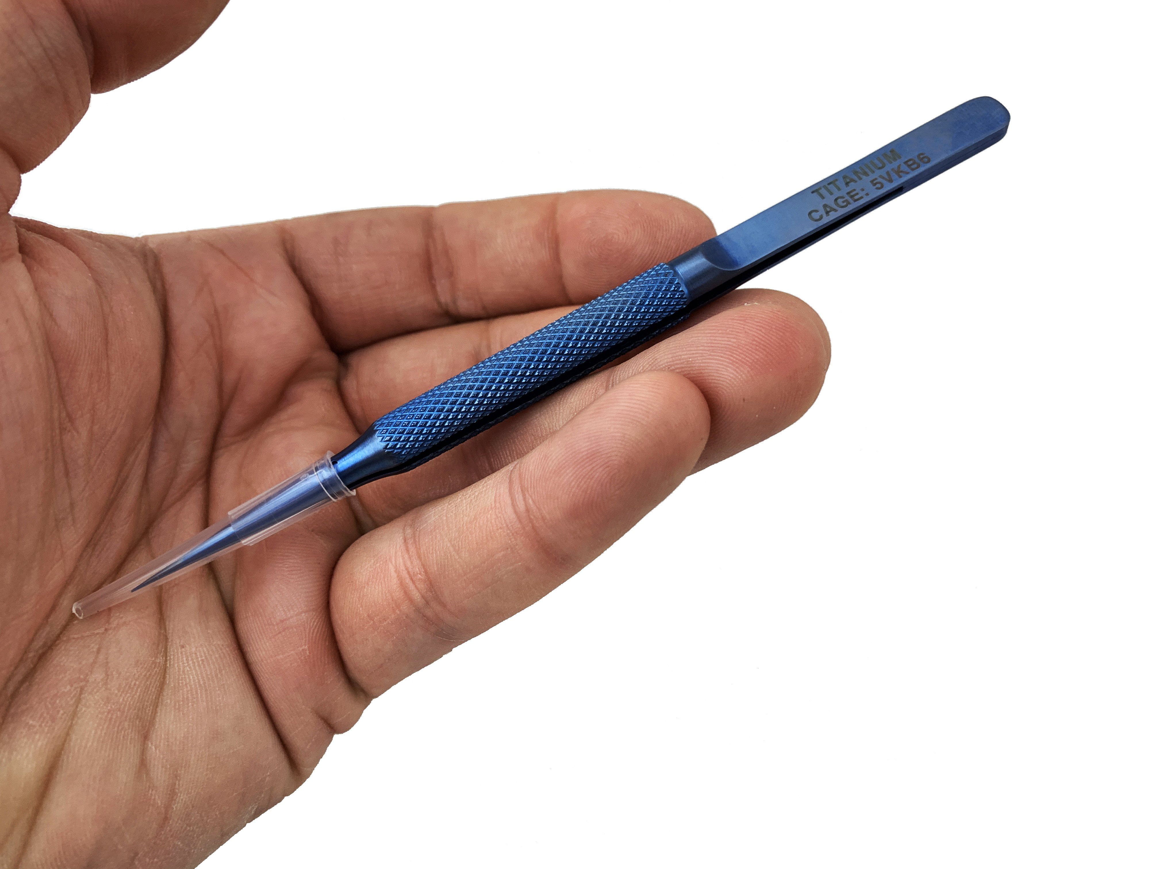 Full Size Electro Ultra Fine Tip Titanium Tweezers By Maratac®