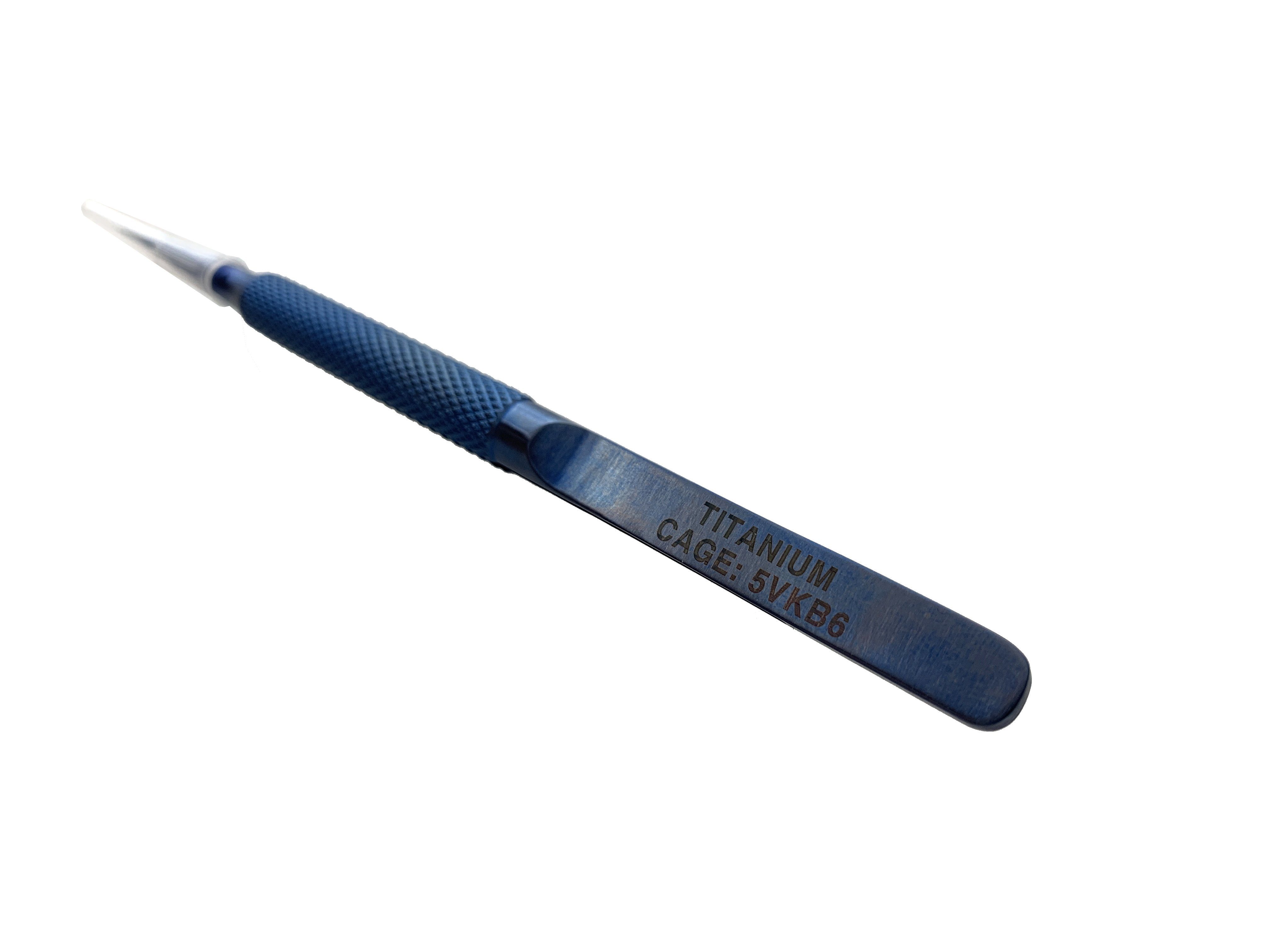 Full Size Electro Ultra Fine Tip Titanium Tweezers By Maratac®