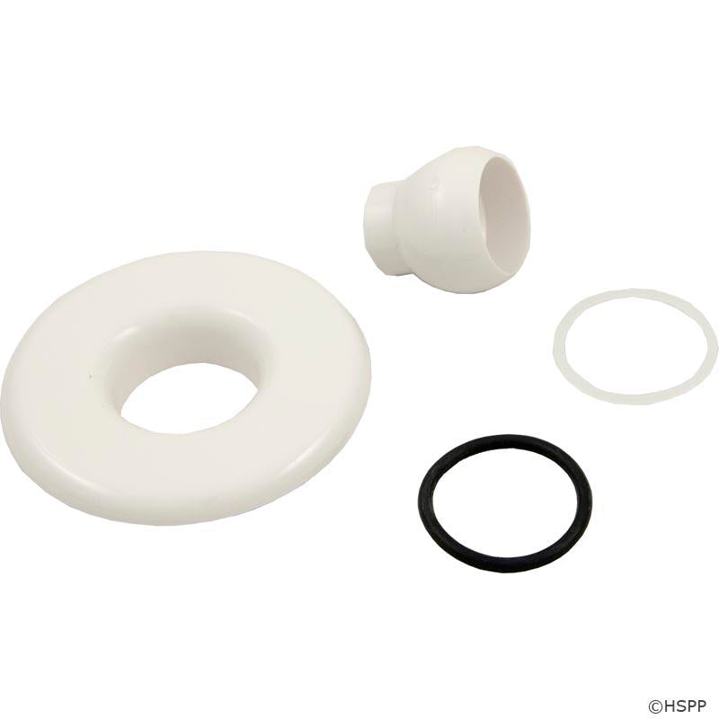 Balboa Slimline [1" x 1"] Complete Jet Assembly [Long Wall Fitting] [White] (10-5470WHT)