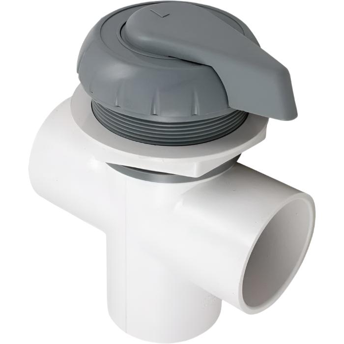 Balboa 2" Hydroflow 3-Way Diverter Valve [Gray] (11-4000GRY)