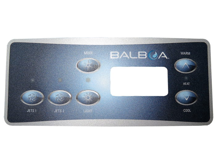 Balboa 6-Button Serial Standard Image [2-Pump] Topside Panel Overlay (11106)