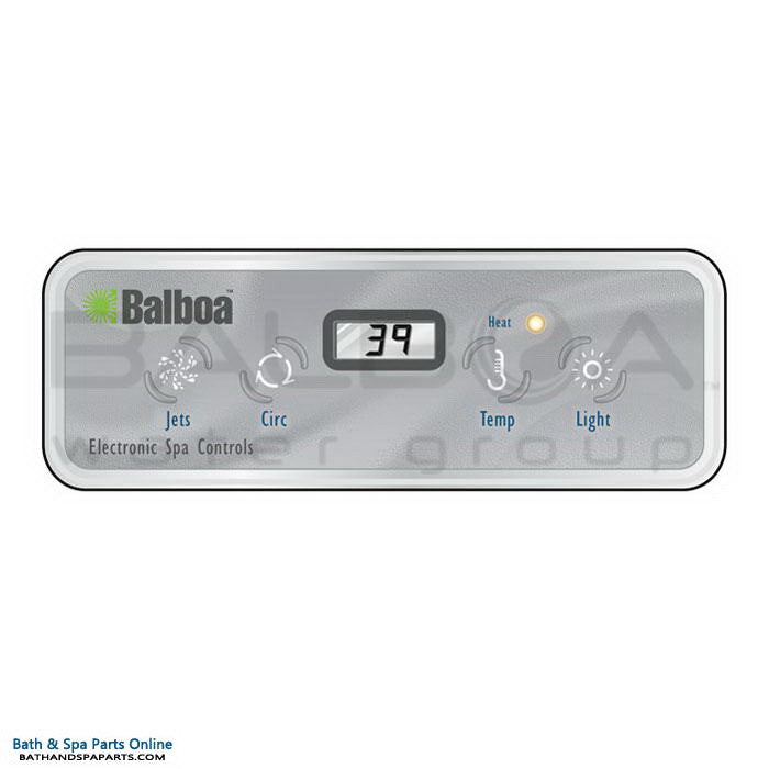 Balboa 4-Button E4 Lite Digital Topside Panel Overlay [Gray] (11749)