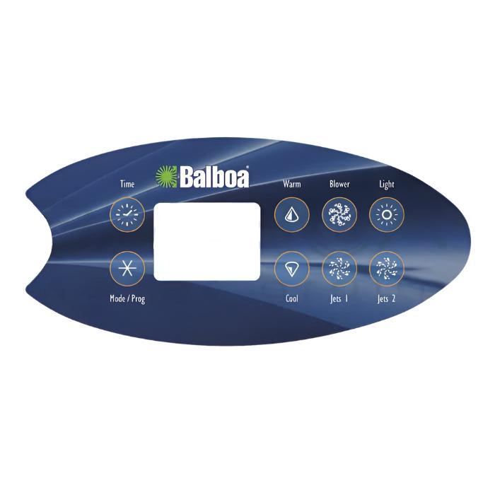 Balboa 8-Button VL802D Topside Panel Overlay (11789)